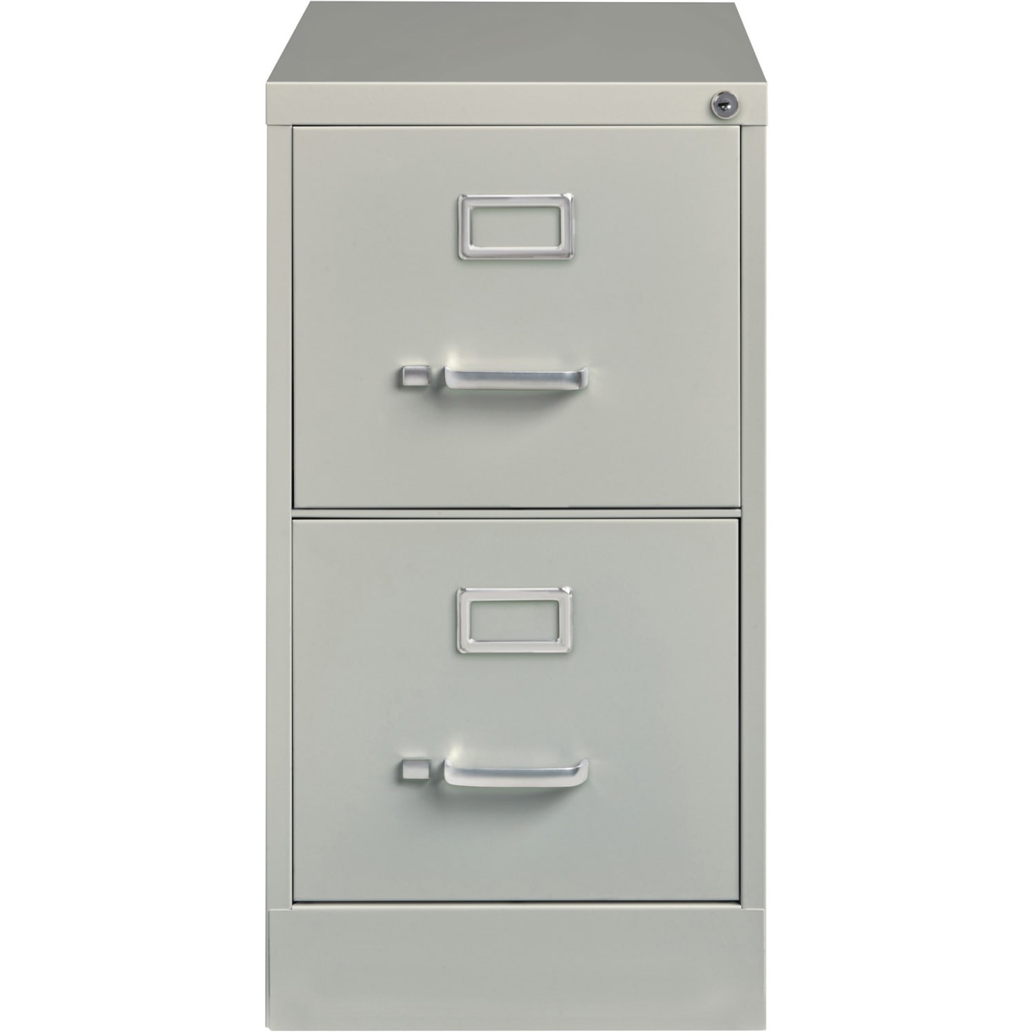 Lorell Fortress 26-1/2inD Vertical 2-Drawer Letter-Size File Cabinet, Light Gray - Image 3