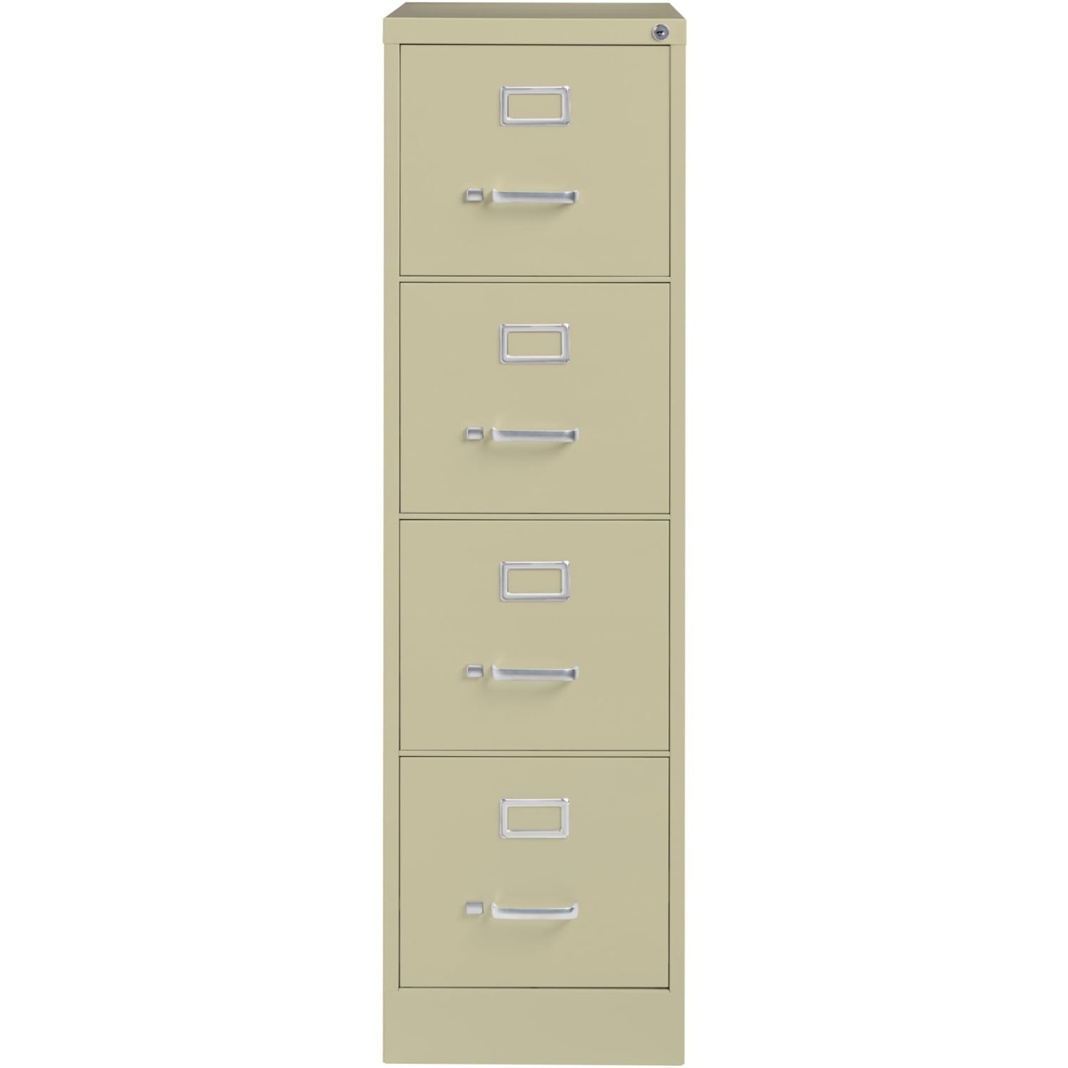 Lorell Fortress 25inD Vertical 4-Drawer Letter-Size File Cabinet, Putty - Image 3