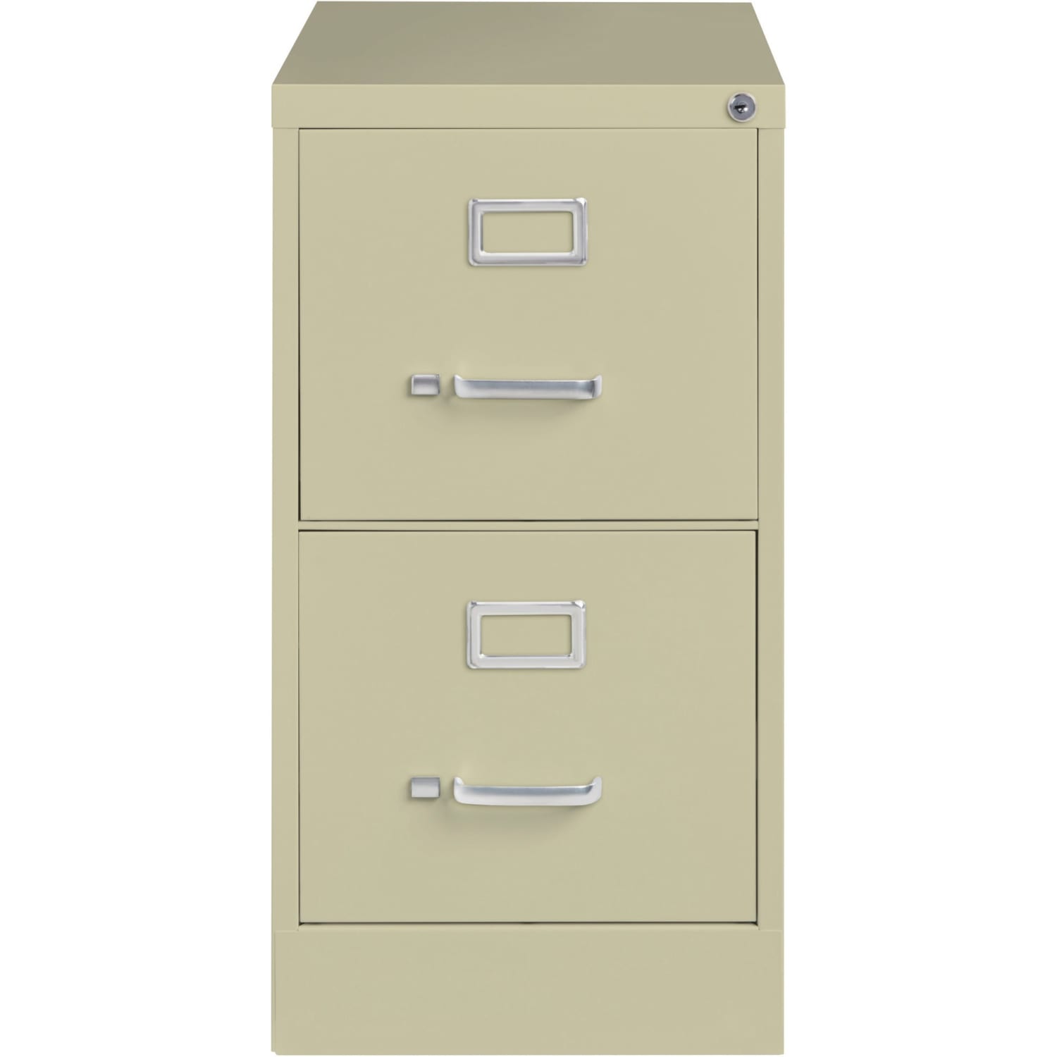 Lorell Fortress 25inD Vertical 2-Drawer Letter-Size File Cabinet, Putty - Image 3