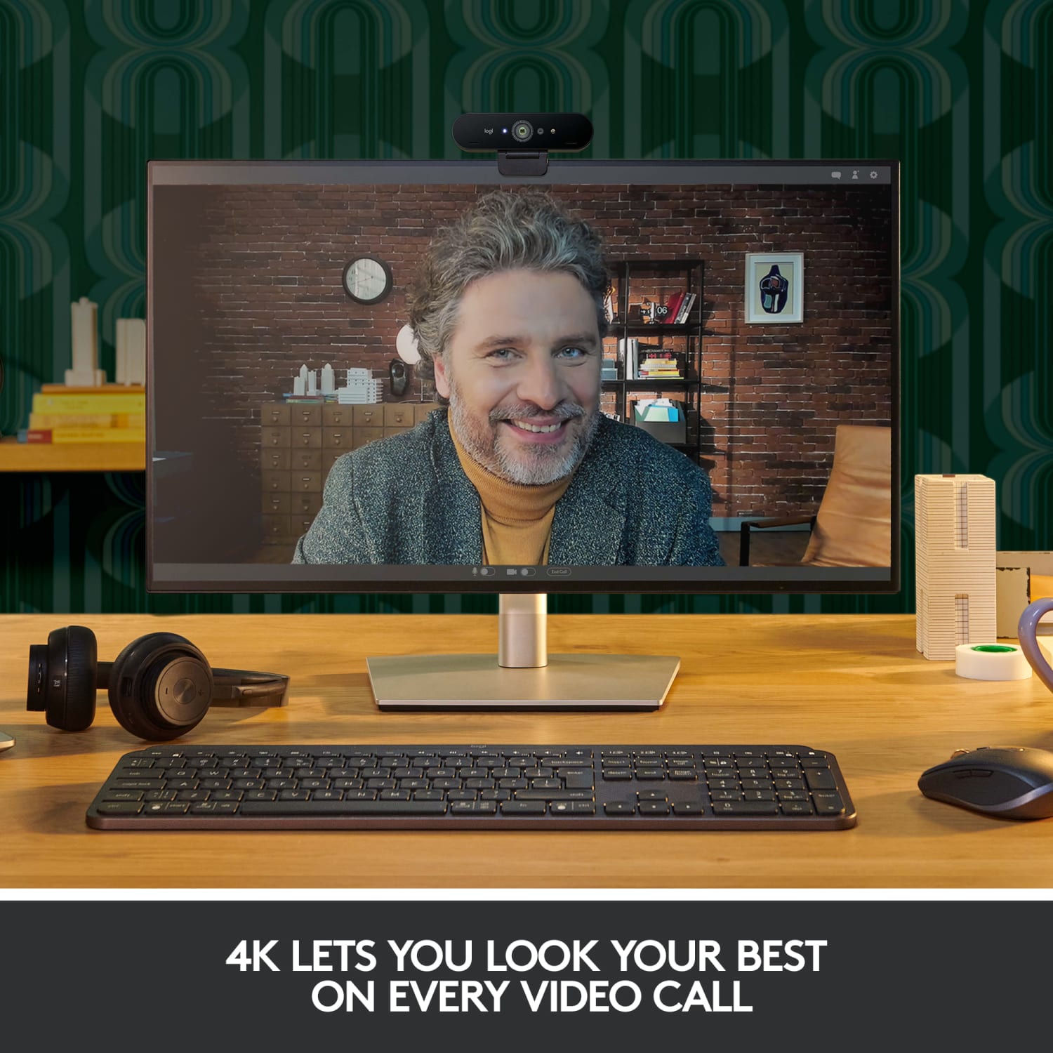 Logitech 4K Pro Webcam with HDR and Noise-Canceling Mics, Black - Image 3