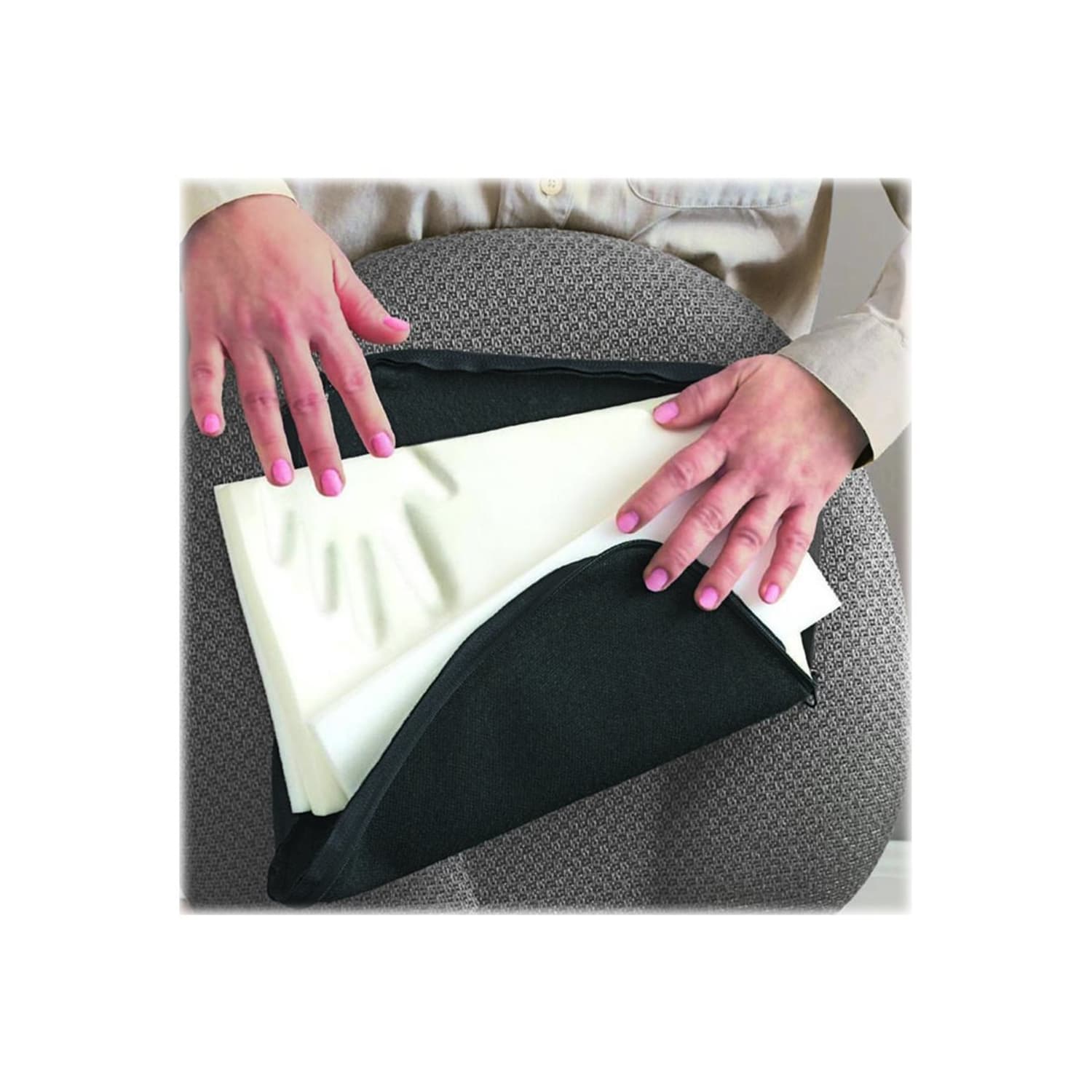 Master MemoryFoam Lumbar Support Cushion 7 12inH x 12 12inW x 2 12inD Black PopularChairscom Master Memory Foam Lumbar Support Cushion 7 12inH x 12 12inW x 2 12inD Black PopularChairscom