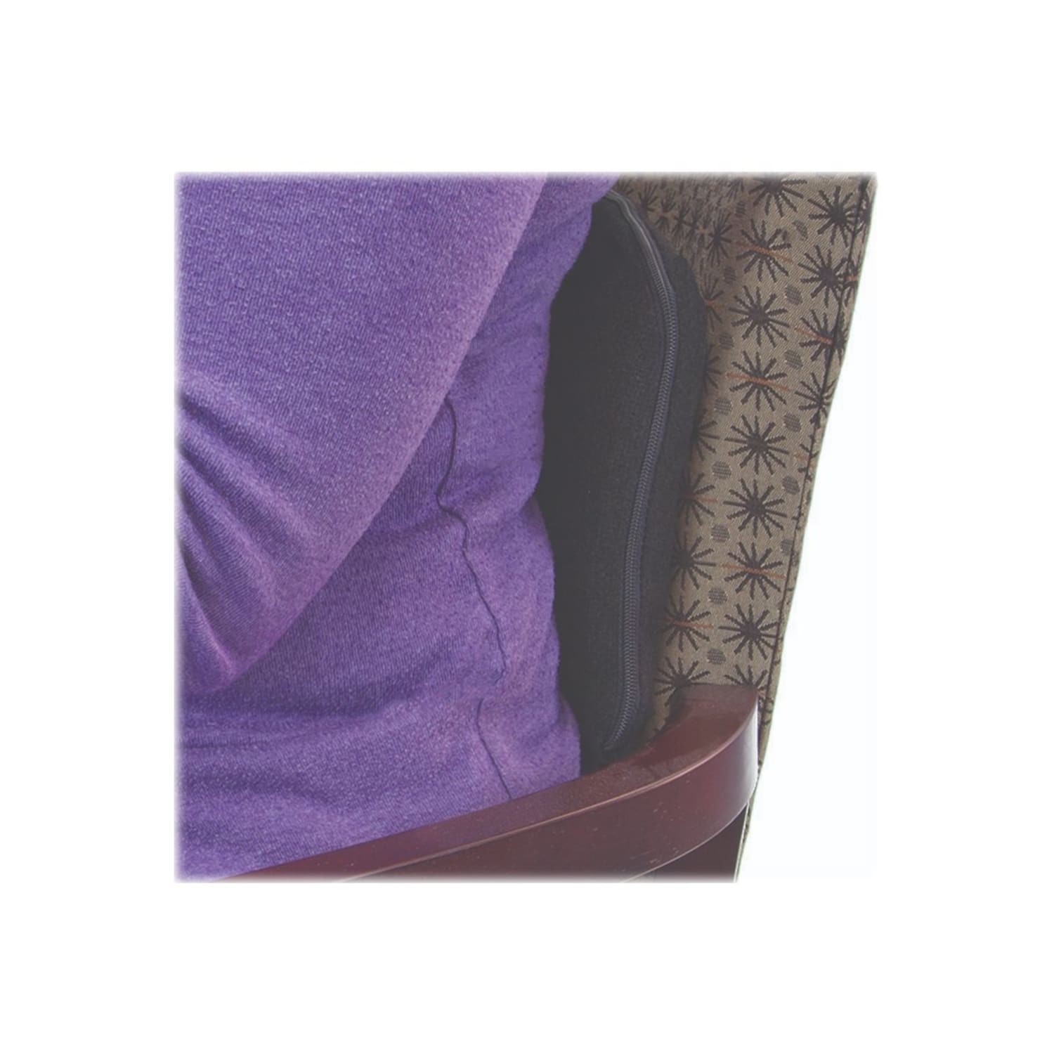 Master Memory Foam Lumbar Support Cushion 7 12inH x 12 12inW x 2 12inD Black PopularChairscom