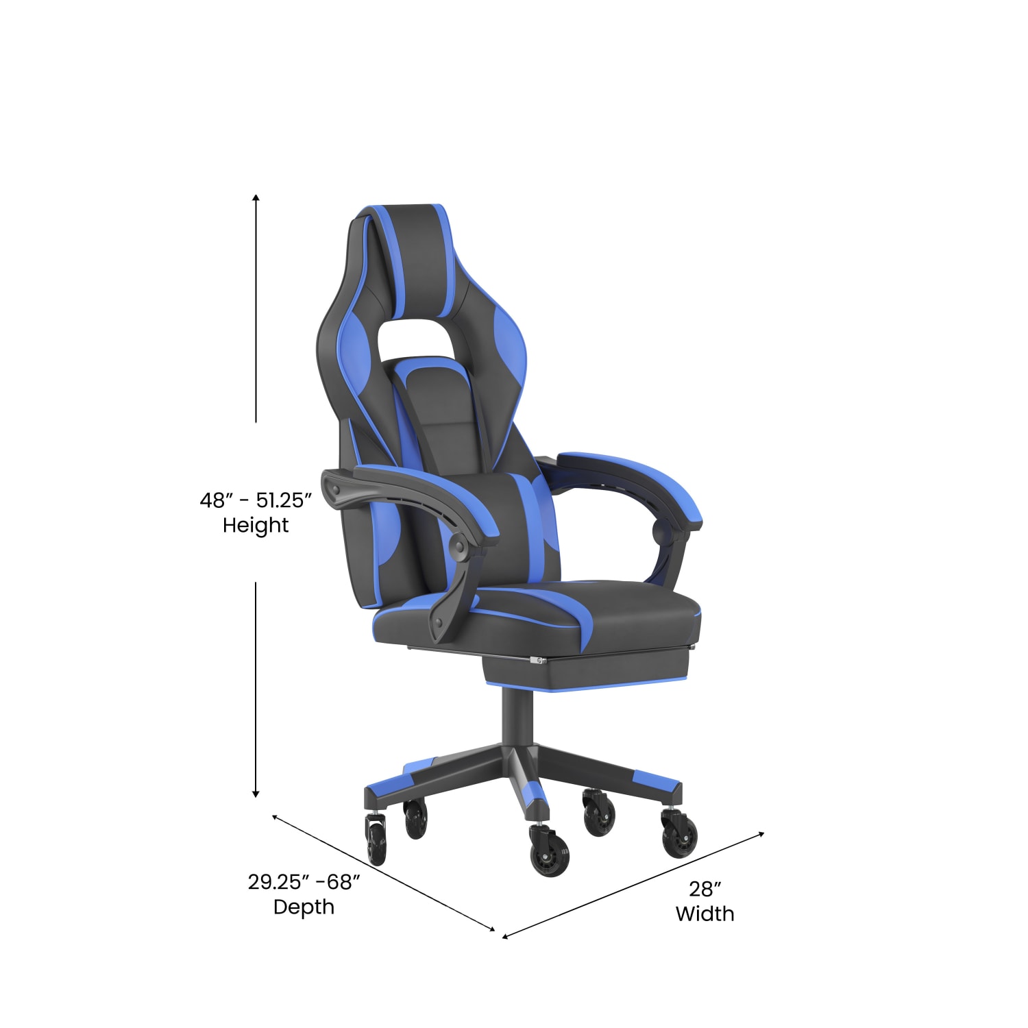 Flash Furniture X40 Ergonomic Faux Leather Racing Computer Gaming Chair BlackBlue PopularChairscom Flash Furniture X40 Ergonomic Faux Leather Racing Computer Gaming Chair BlackBlue PopularChairscom