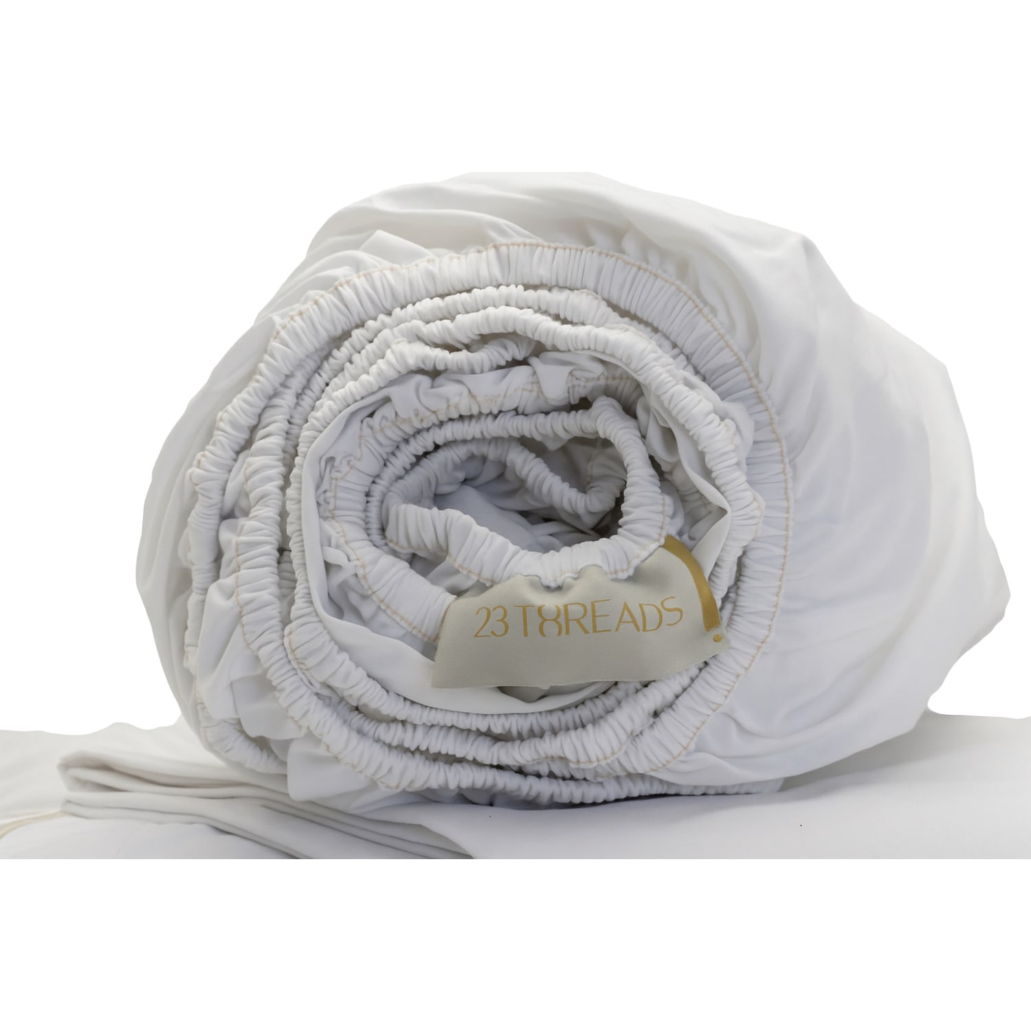 23 Threads Fitted Sheet, Micropoly, Ctrl+Z Technology, White, Queen, Case of 24