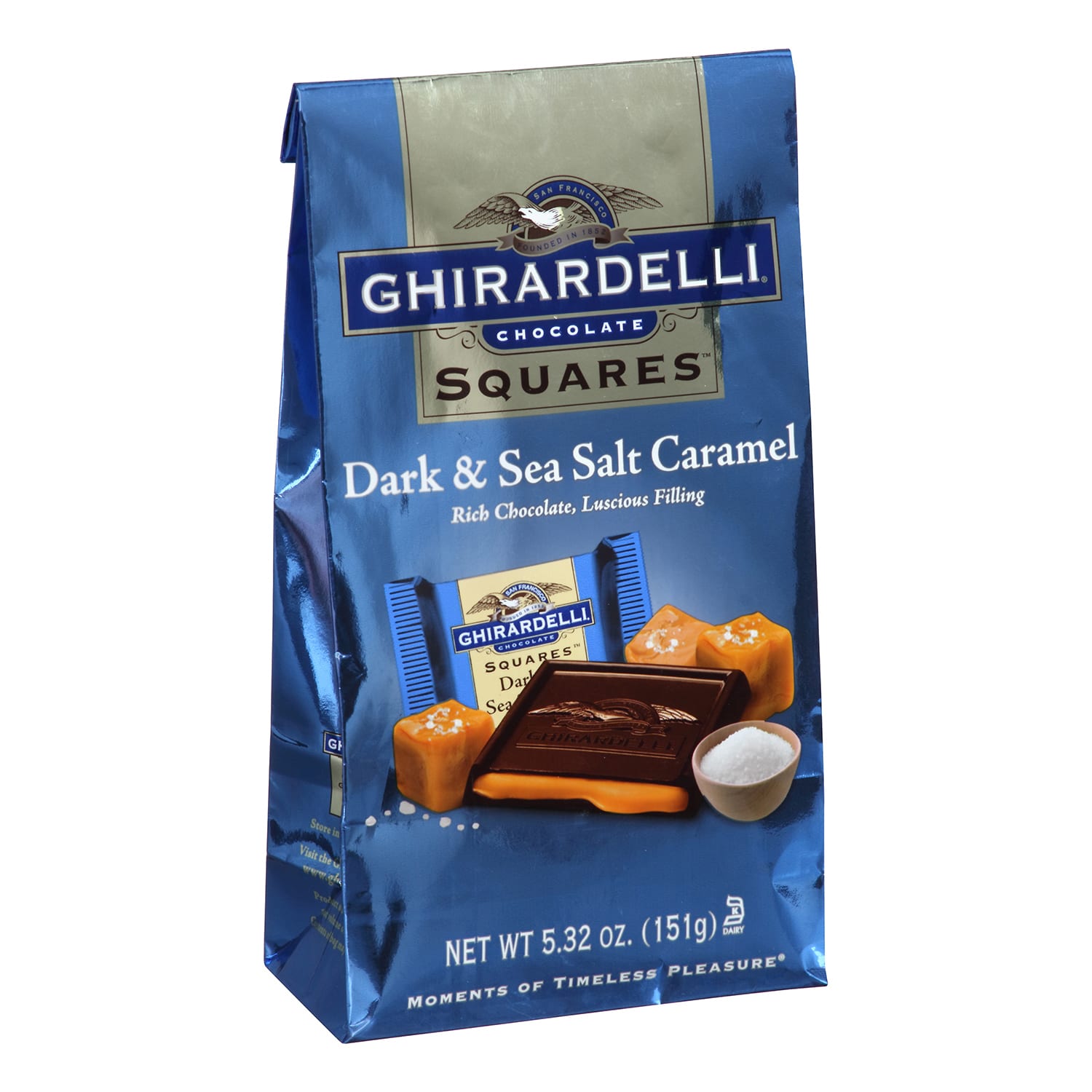 Ghirardelli Chocolate Squares, Dark Chocolate And Sea Salt Caramel, 5.32 Oz, Pack Of 3 Bags - Image 3