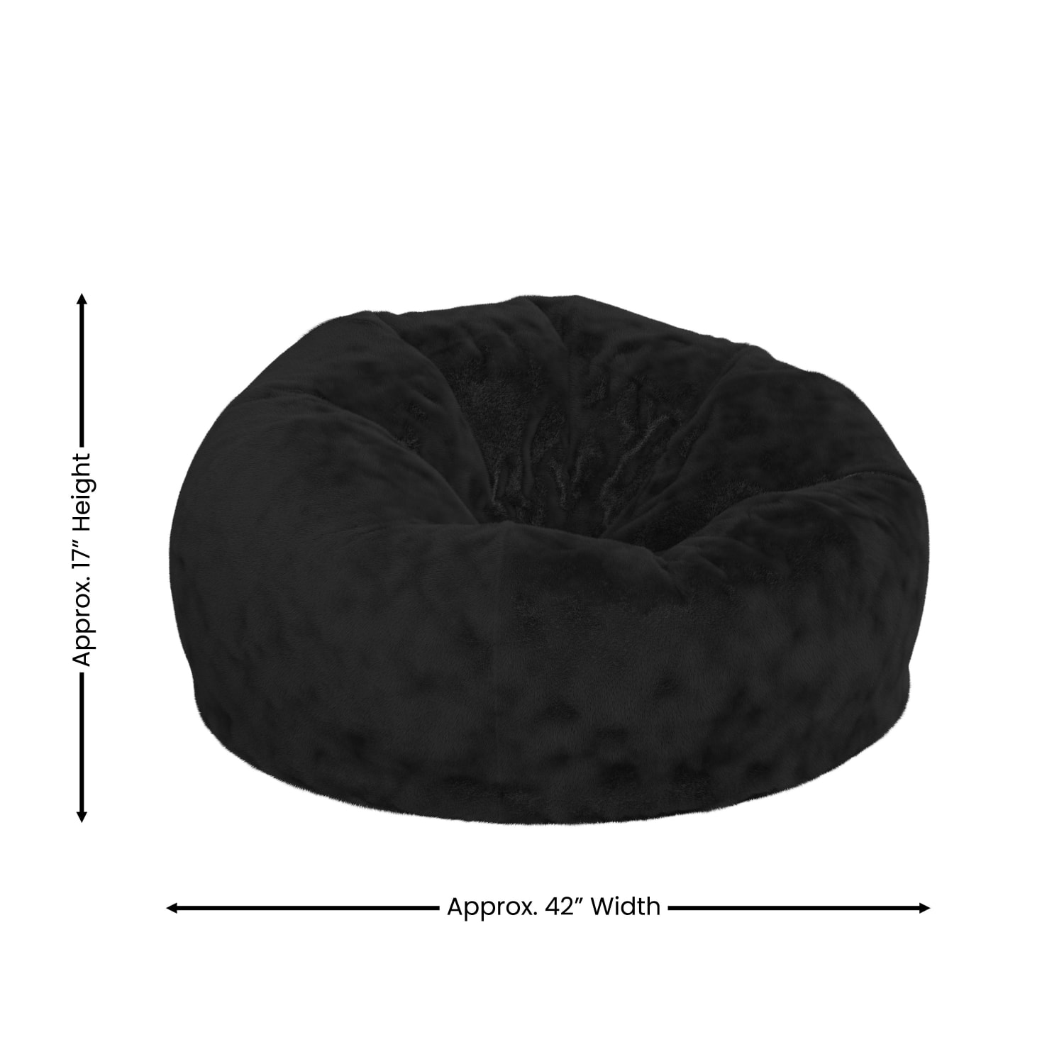 Flash Furniture Oversized Bean Bag Chair For Kids And Adults Black Furry PopularChairscom Flash Furniture Oversized Bean Bag Chair For Kids And Adults Black Furry PopularChairscom