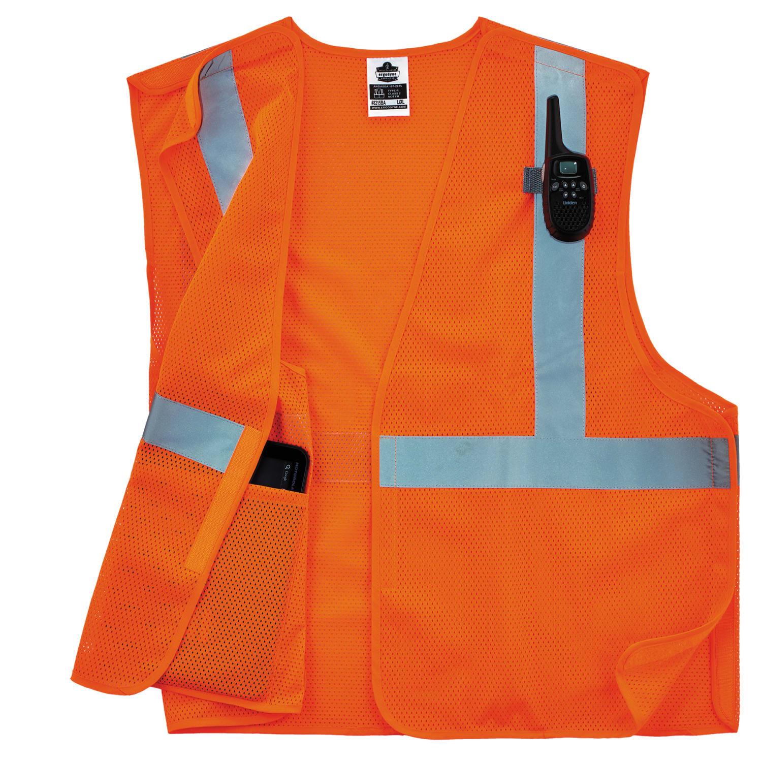 Ergodyne GloWear Breakaway Mesh Hi-Vis Type-R Class 2 Safety Vest, X-Large, Orange - Image 4