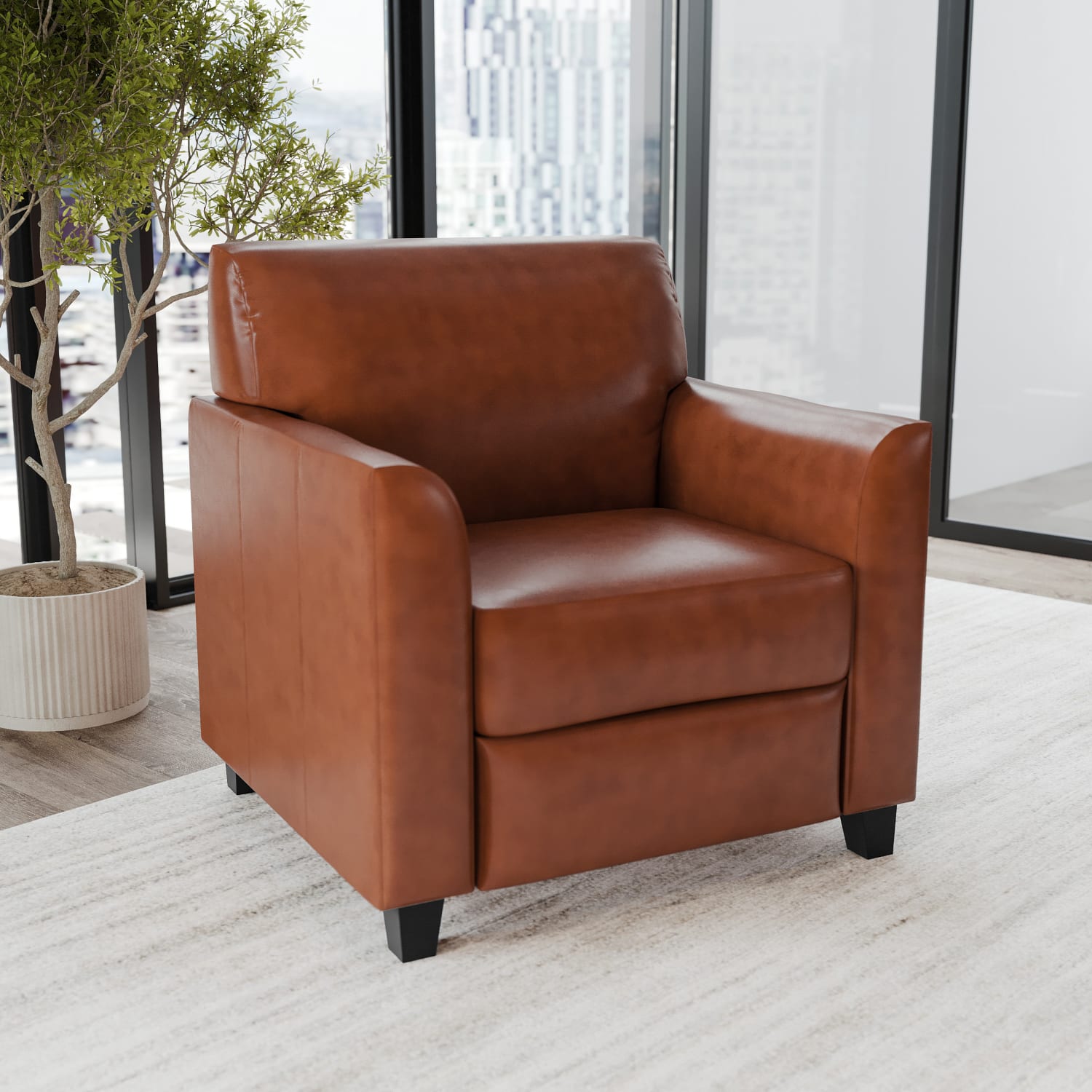 Flash Furniture HERCULES Diplomat Series Guest Accent Chair CognacBlack PopularChairscom Flash Furniture HERCULES Diplomat Series Guest Accent Chair CognacBlack PopularChairscom