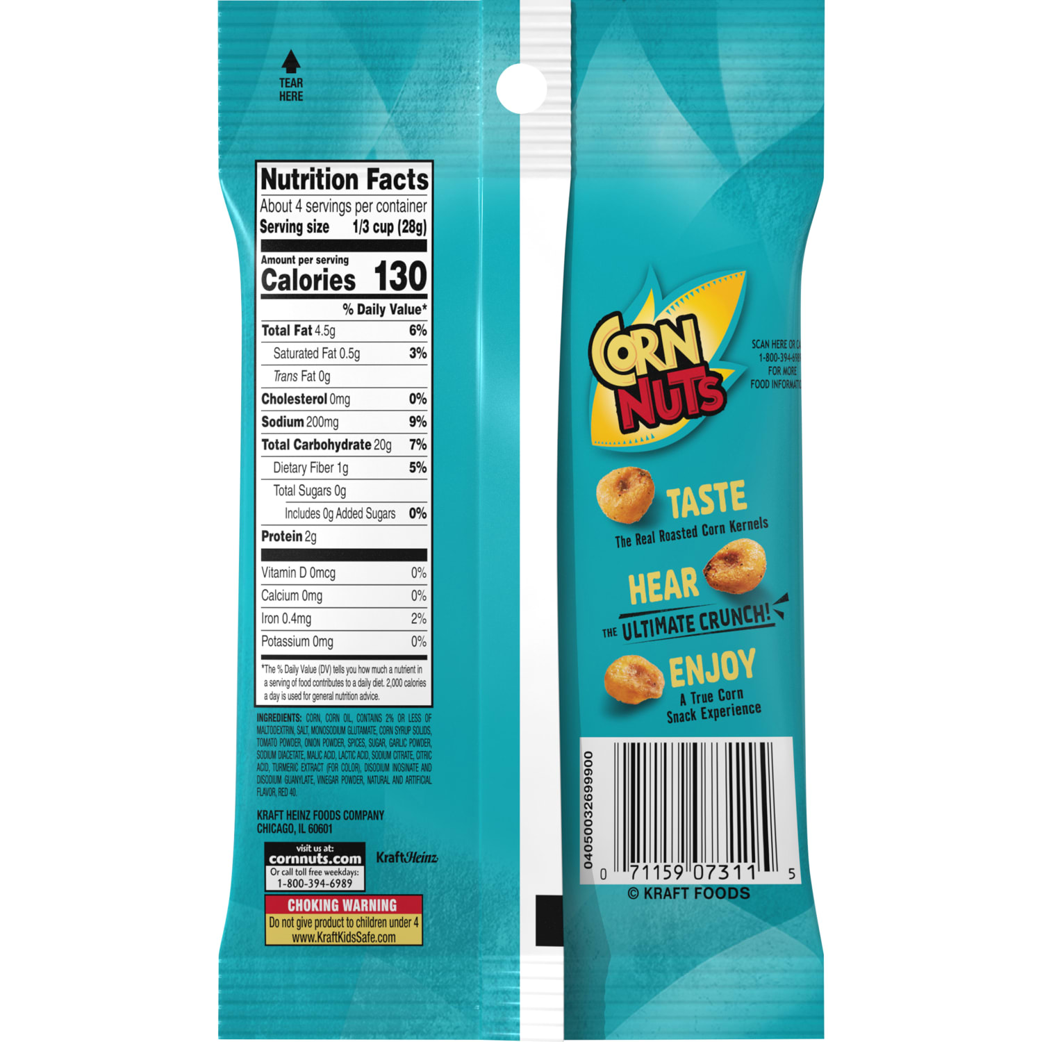 Corn Nuts Ranch Crunchy Corn Kernels, 4 Oz, Pack Of 12 Snack Bags - Image 3