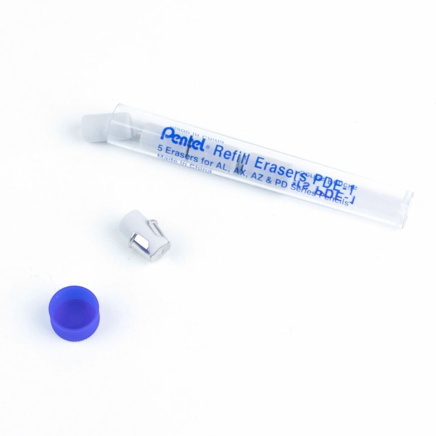 Pentel EZ#2 Automatic Pencil Eraser Refills, White, Tube Of 5 - Image 5