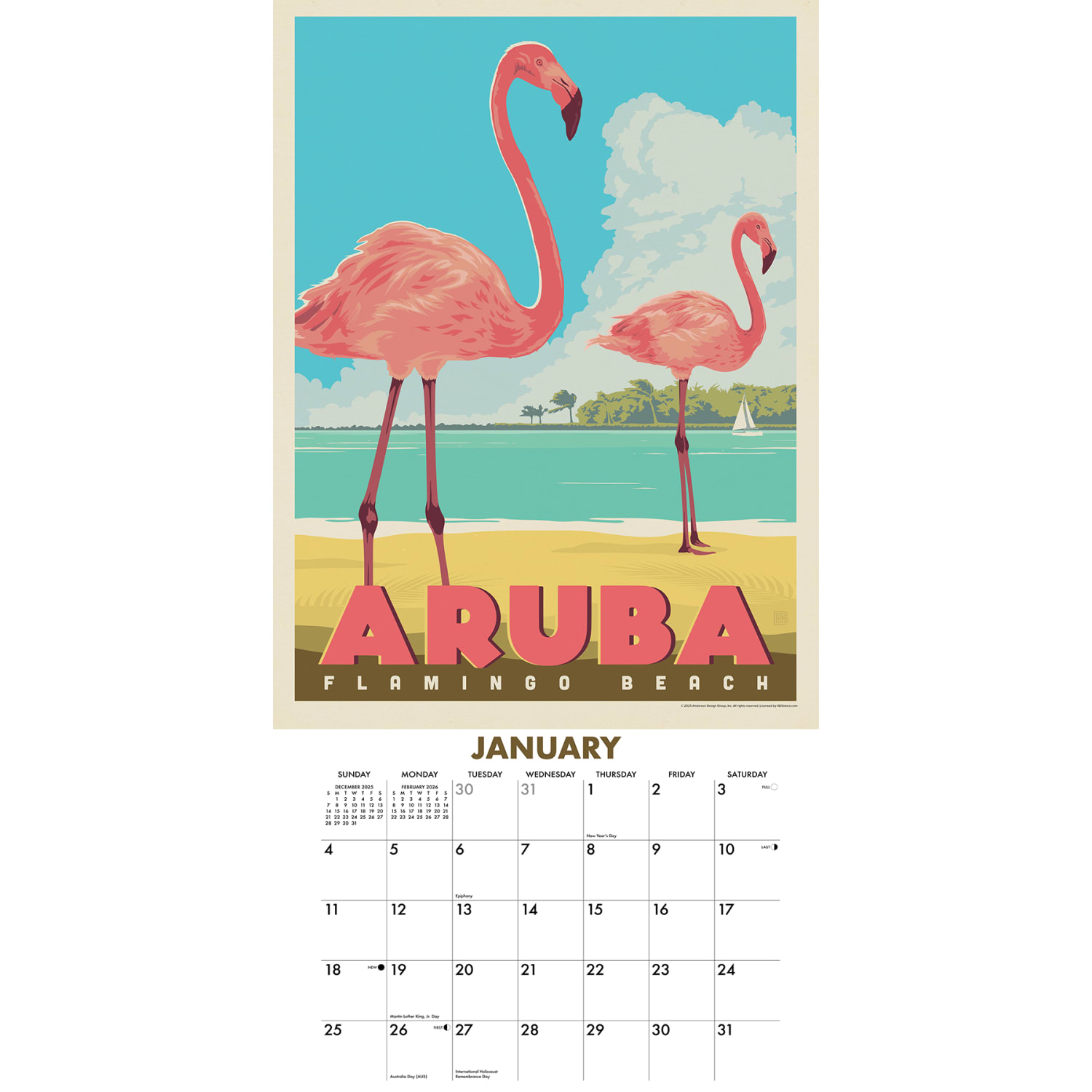 2026 Willow Creek Press Scenic Monthly Wall Calendar, 12in x 12in, World Travel (ADG), January To December, 53331 - Image 3