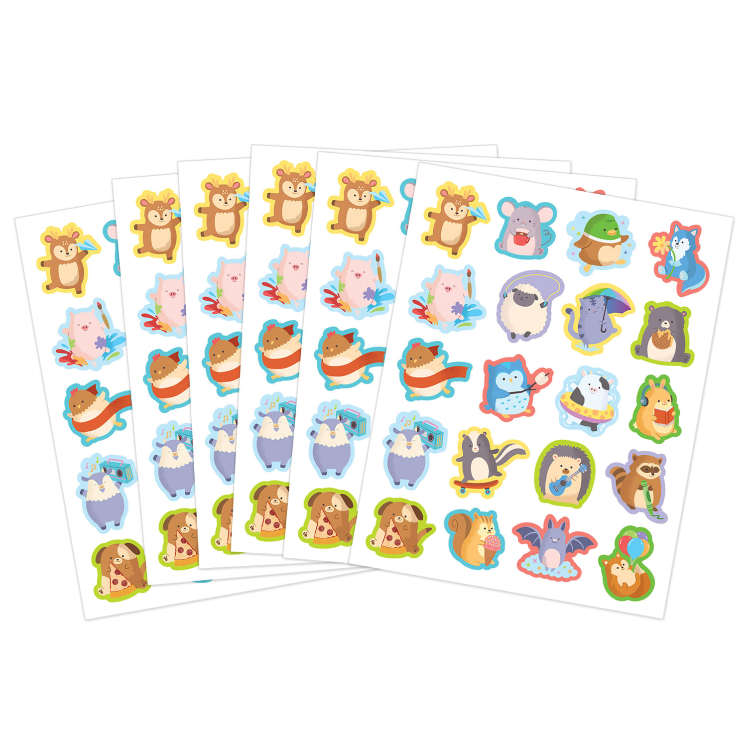 Teacher Created Resources Stickers, 2-1/2in x 1/2in, Cute Critters, 120 Stickers Per Pack, Bundle Of 12 Packs - Image 3