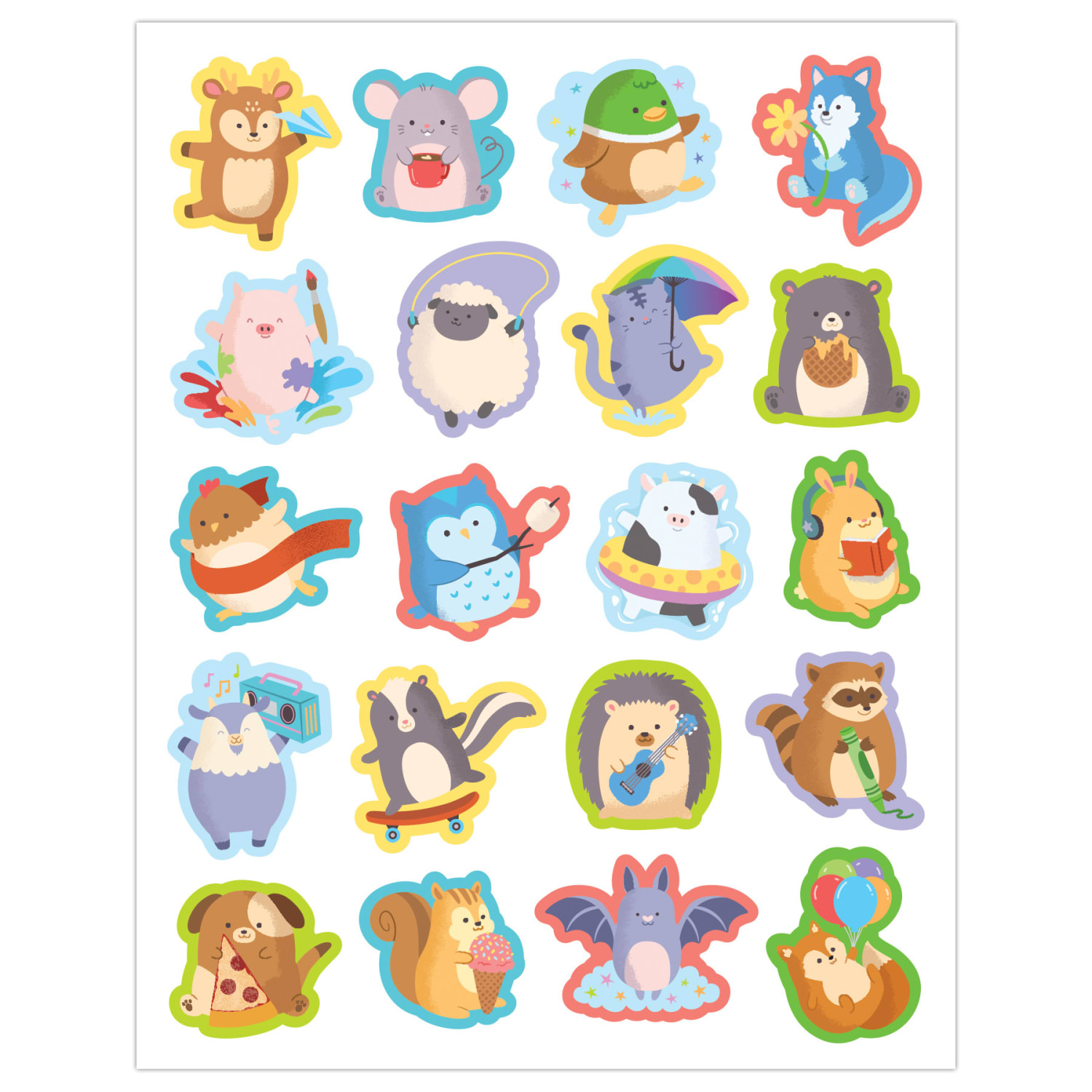 Teacher Created Resources Stickers, 2-1/2in x 1/2in, Cute Critters, 120 Stickers Per Pack, Bundle Of 12 Packs - Image 4