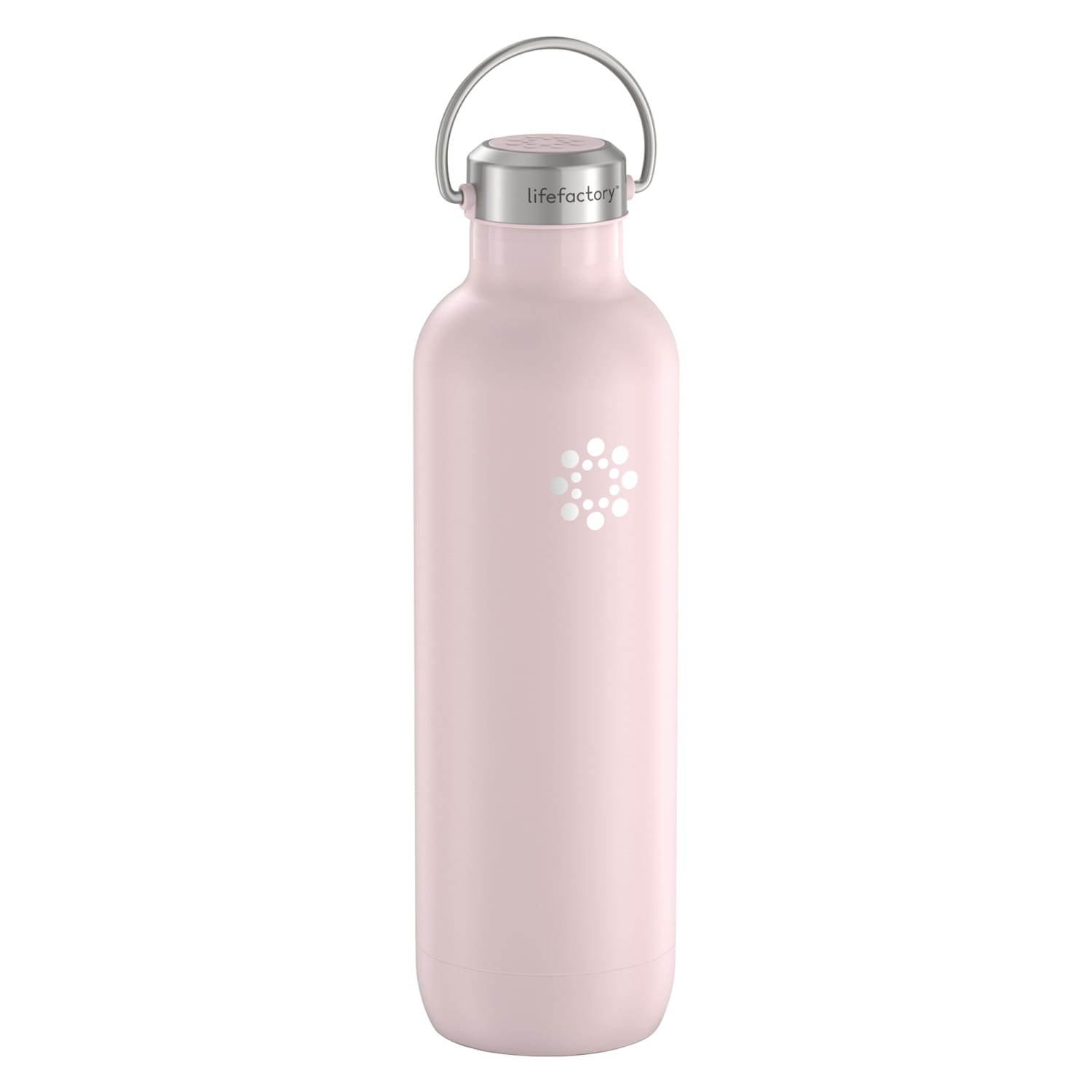 LifeFactory Stainless Steel Vacuum-Insulated Sport Bottle, 32 Oz, Desert Rose - Image 3
