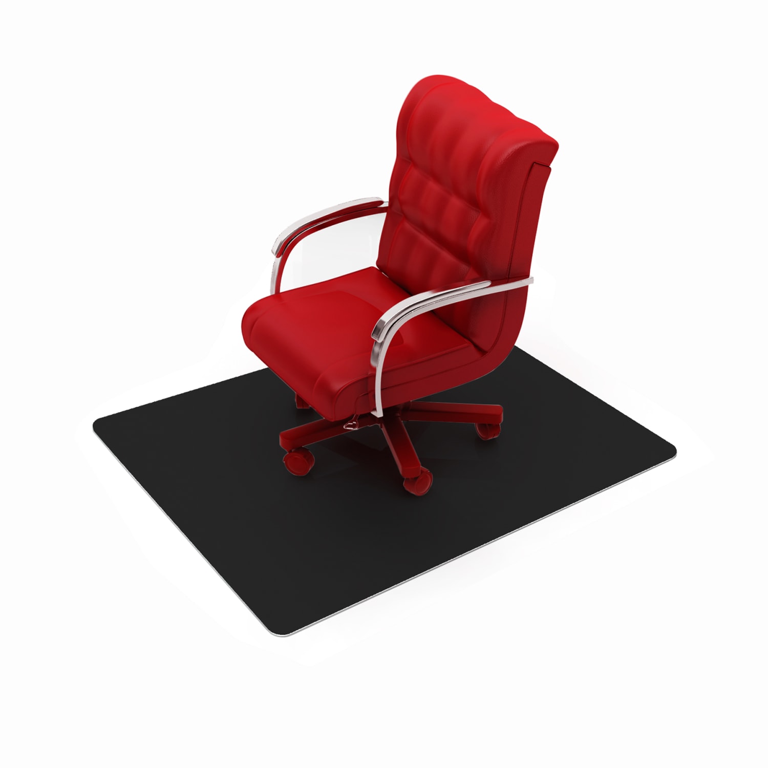 Floortex Advantagemat Vinyl Rectangular Chair Mat For Carpets, 48in x 60in, Black - Image 5