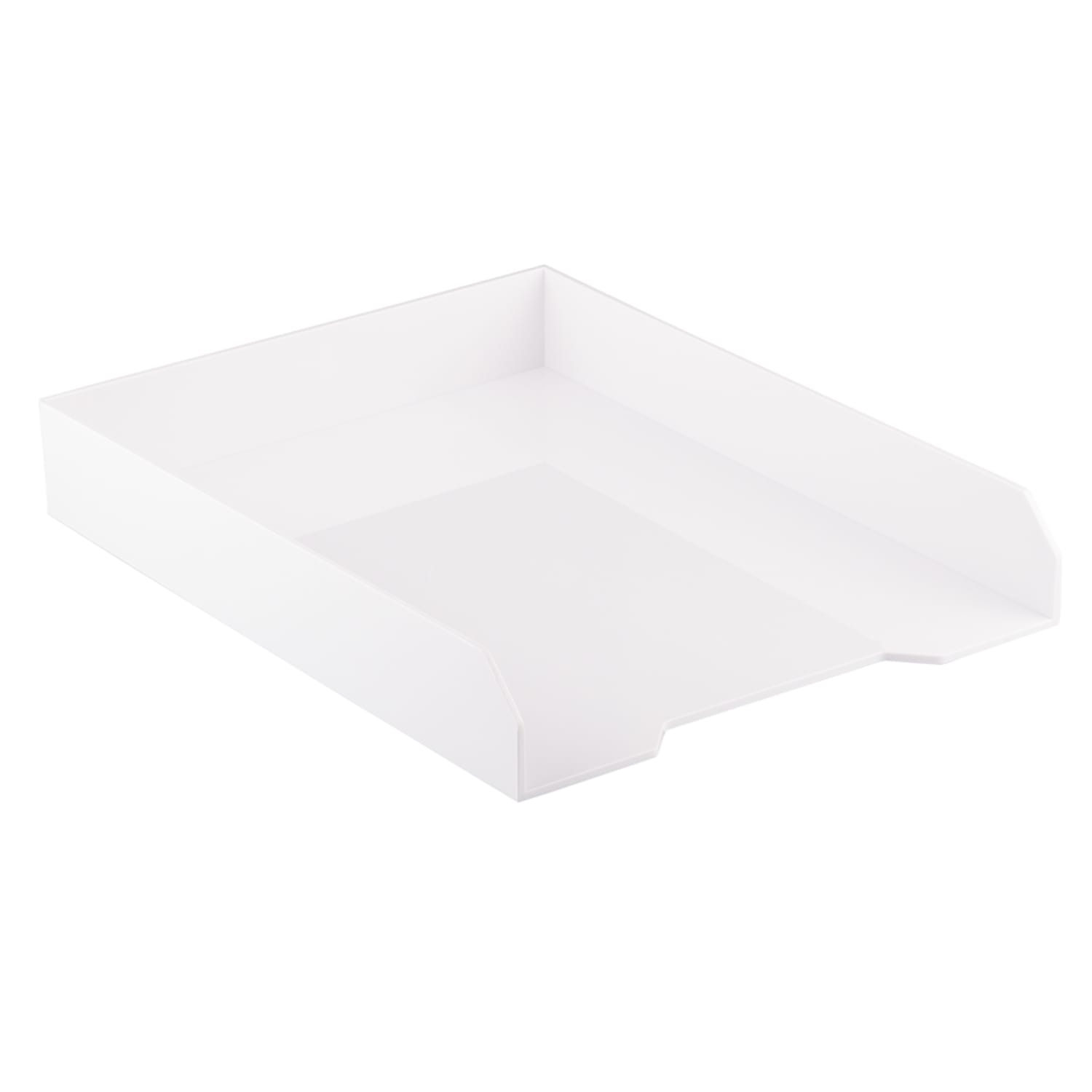 JAM Paper Stackable Paper Trays, 2inH x 9-3/4inW x 12-1/2inD, White, Pack Of 2 Trays - Image 5