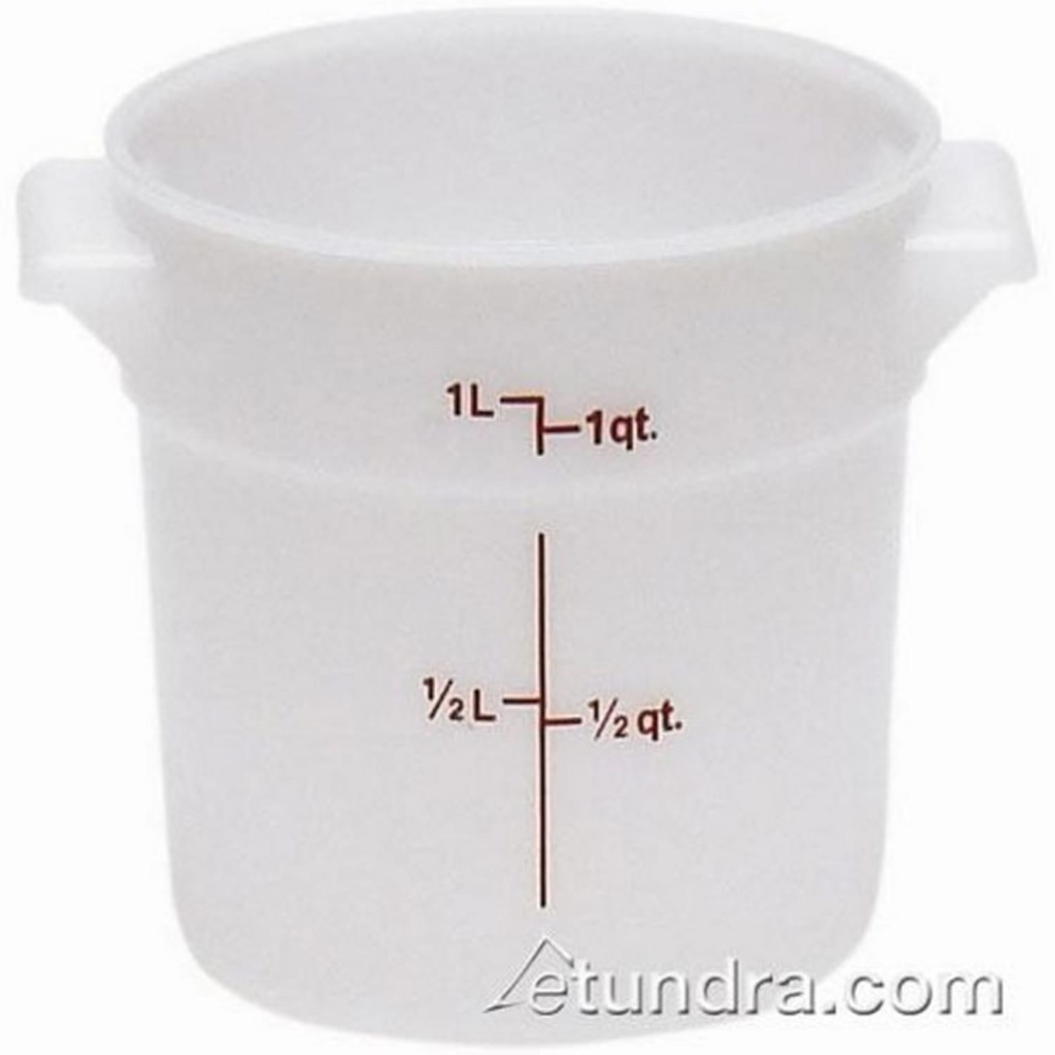 Cambro Food Storage Container, 1 Qt, White - Image 3