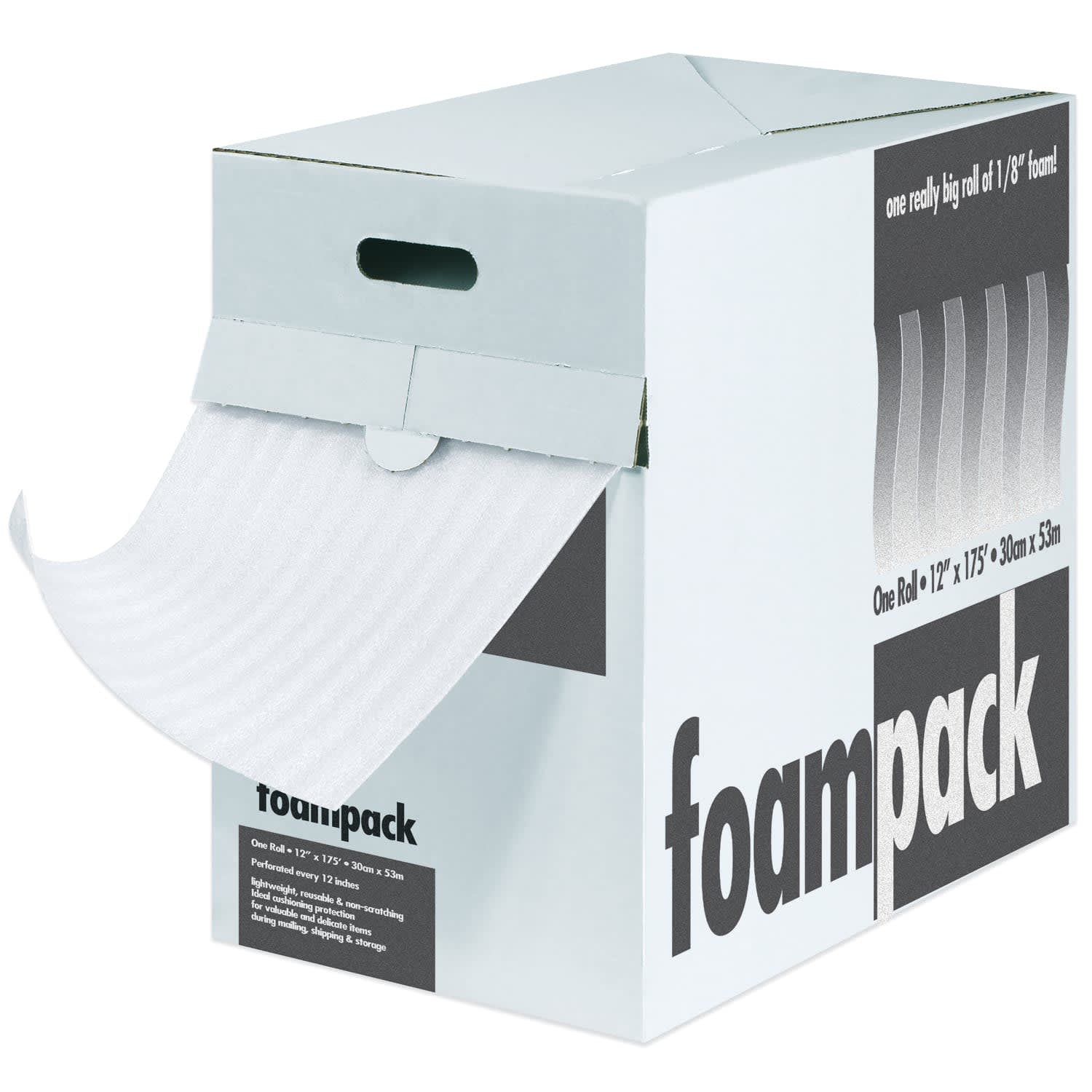 B O X Partners Foam Roll Dispenser Pack, 1/4in x 24in x 85ft, Perf At 12in