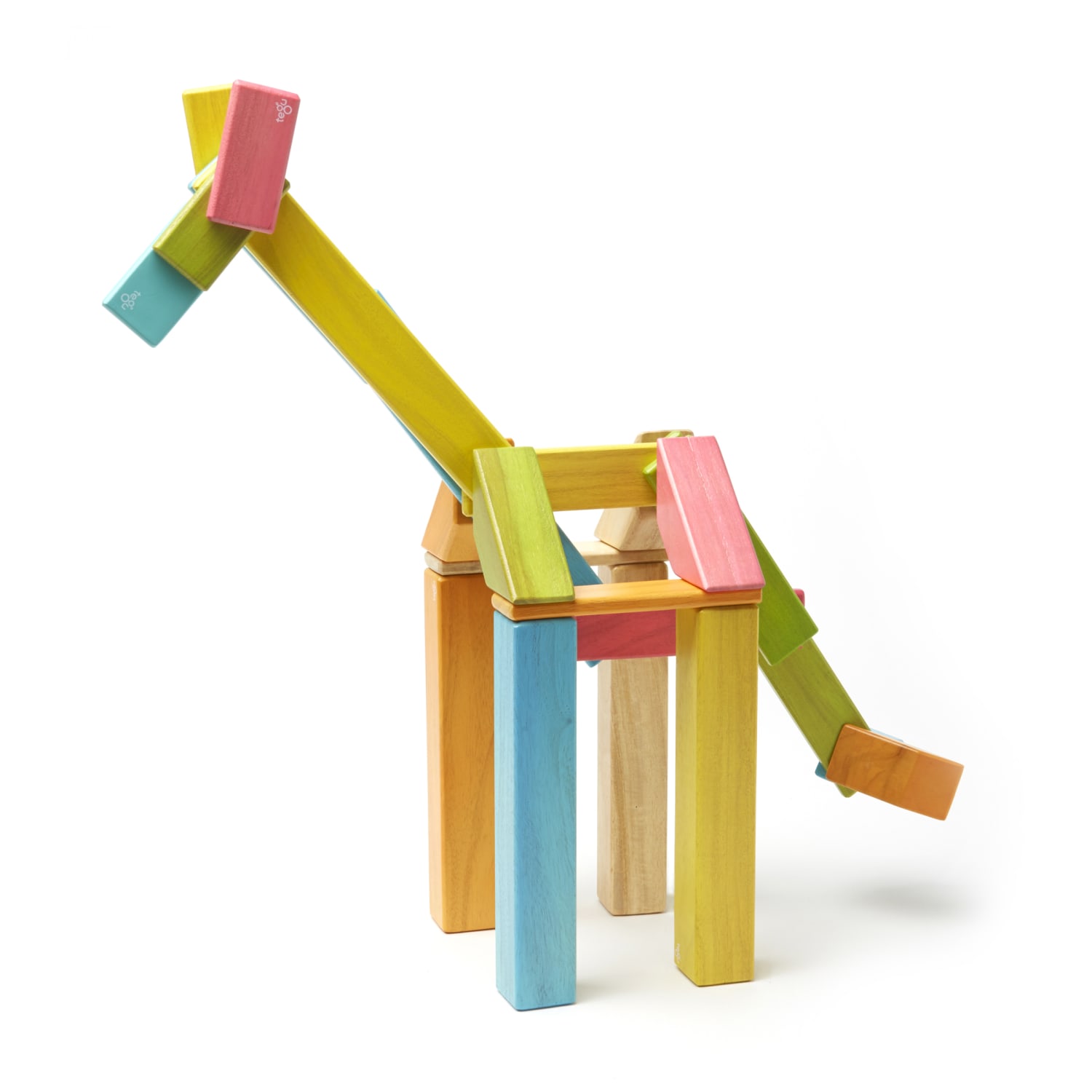 Tegu Magnetic Wooden Blocks, Tints, 42-Piece Set - Image 6
