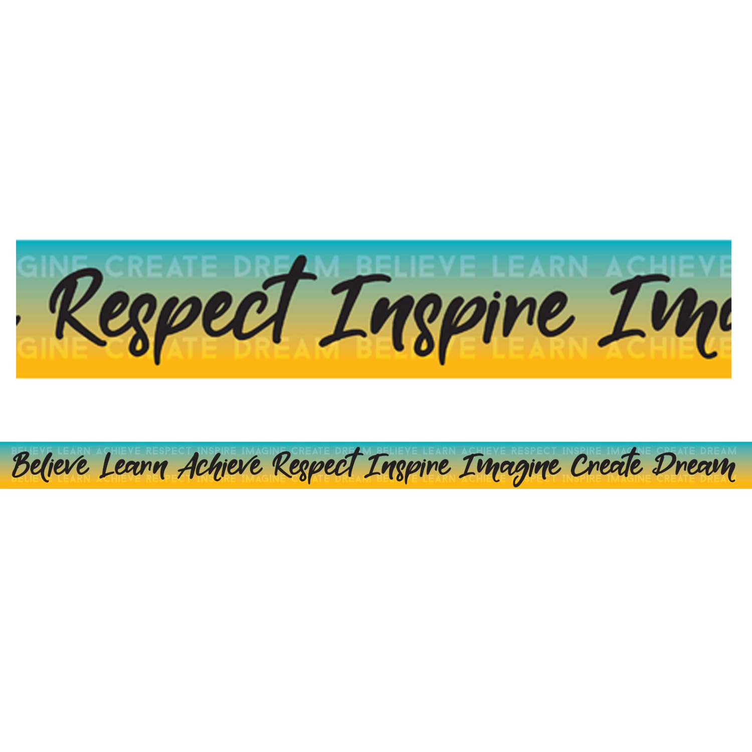 Charles Leonard Rectangle Cut Borders/Trims, Motivational Words, 24' Per Pack, Set Of 2 Packs - Image 3