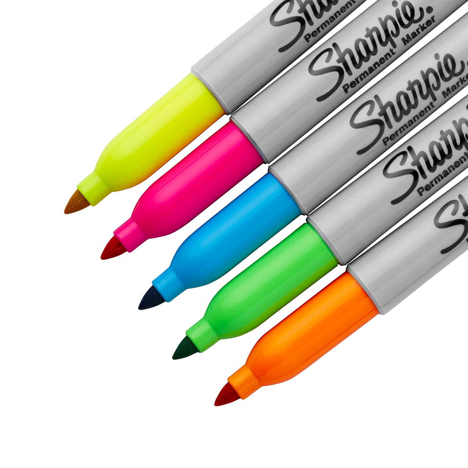 Sharpie Neon Permanent Markers, Fine Point, Assorted Colors, Pack Of 5 - Image 5