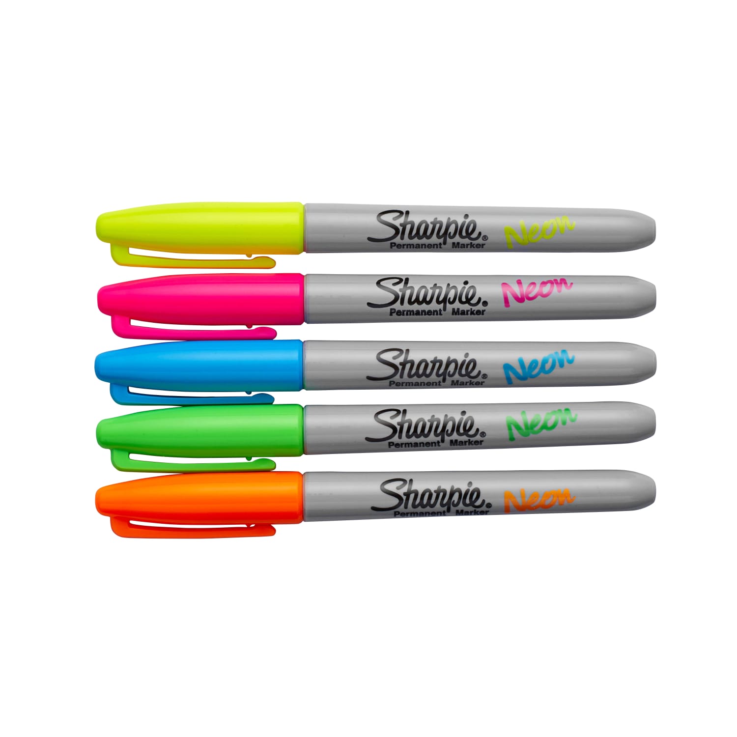 Sharpie Neon Permanent Markers, Fine Point, Assorted Colors, Pack Of 5 - Image 6