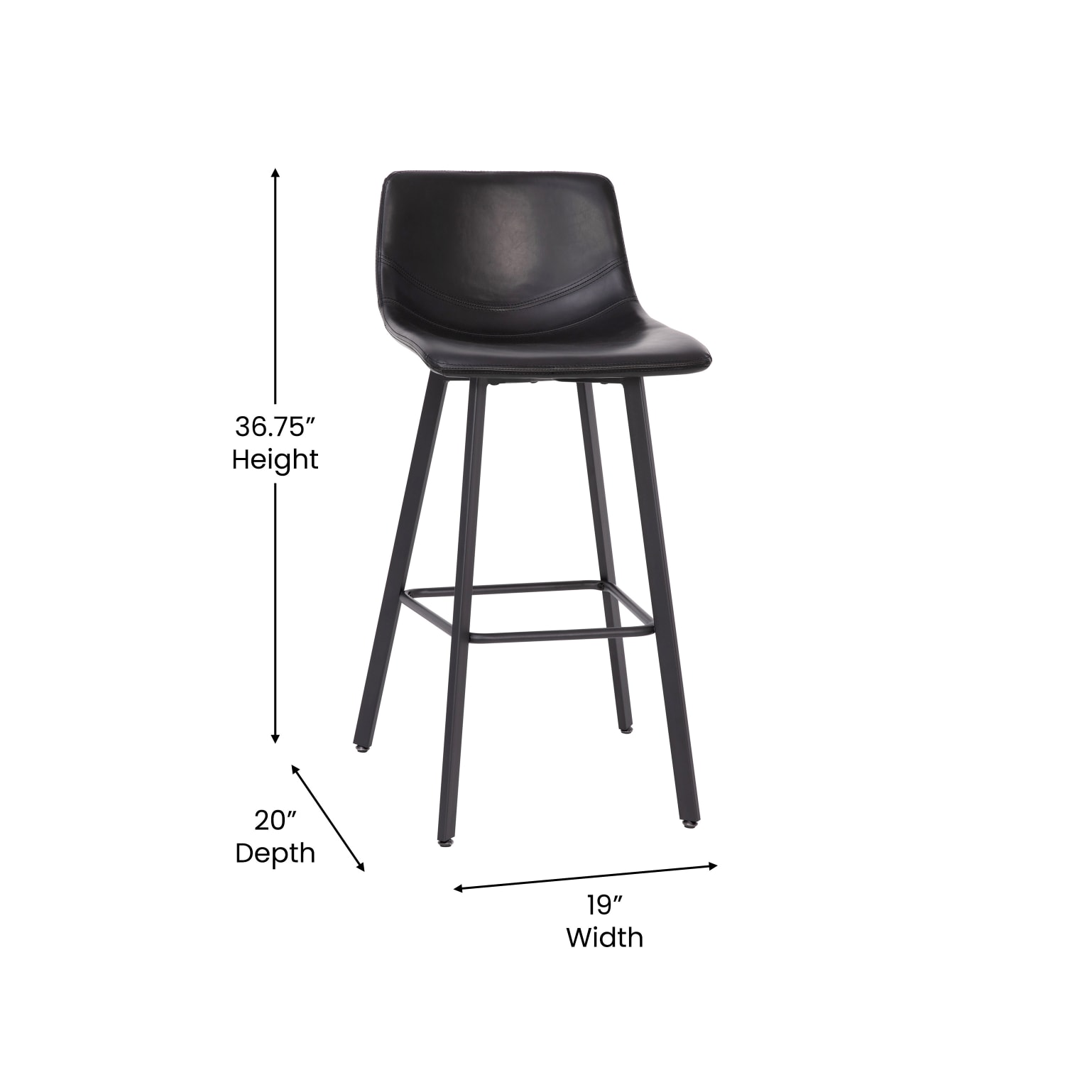 Flash Furniture Caleb Modern Armless CommercialGrade Bar Stools Black Set Of 2 Stools PopularChairscom Flash Furniture Caleb Modern Armless Commercial Grade Bar Stools Black Set Of 2 Stools PopularChairscom