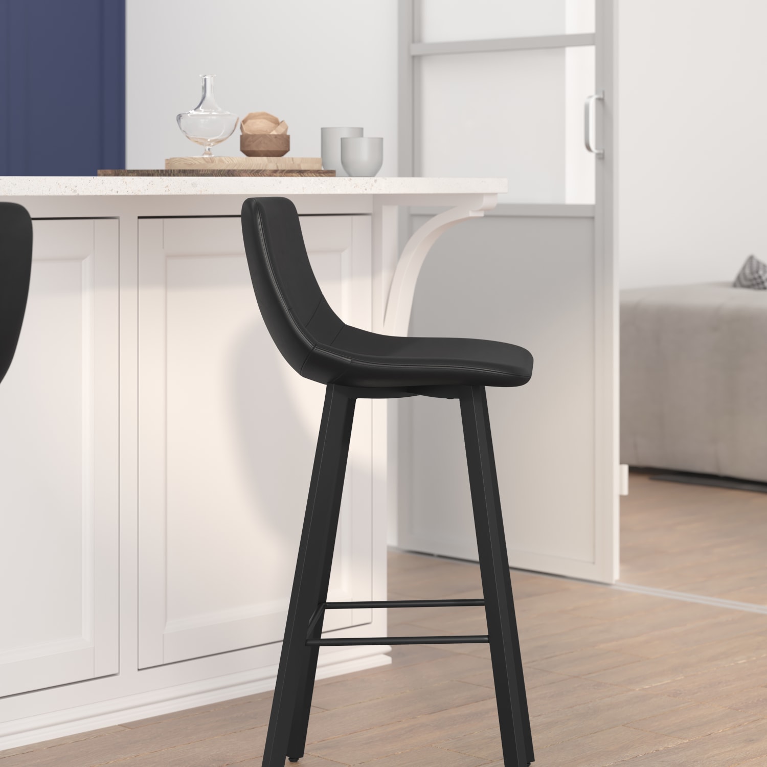 Flash Furniture Caleb Modern Armless CommercialGrade Bar Stools Black Set Of 2 Stools PopularChairscom Flash Furniture Caleb Modern Armless Commercial Grade Bar Stools Black Set Of 2 Stools PopularChairscom