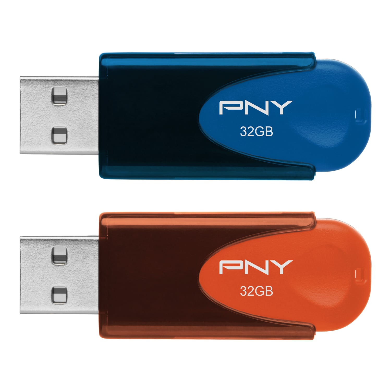 PNY Attache 4 USB 2.0 Flash Drives, 32GB, Assorted Colors, Pack Of 2 Drives - Image 5