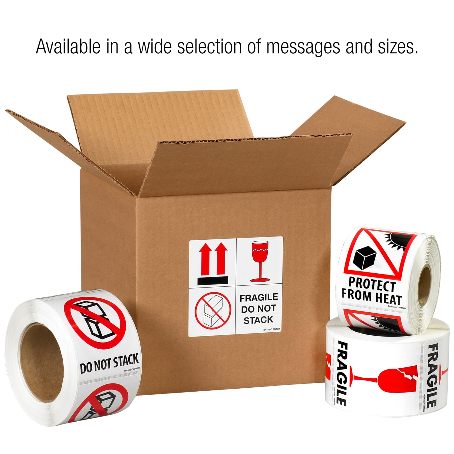 Tape Logic Preprinted International Safe-Handling Labels, IPM309, "Do Not Stack," 3in x 4in, Red, Pack Of 500 - Image 4