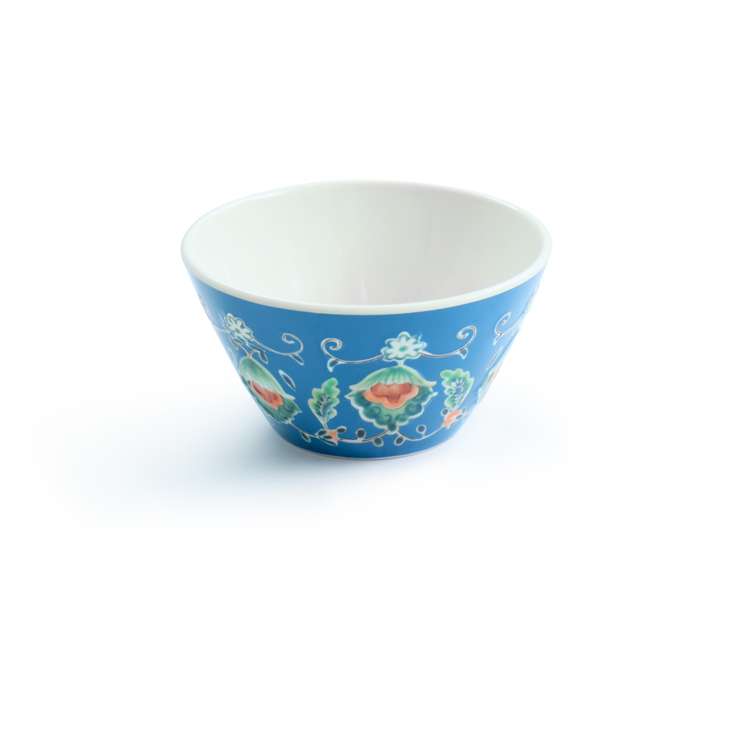 Gibson Laurie Gates Tallulah 16-Piece Round Melamine Dinnerware Set, Blue - Image 4