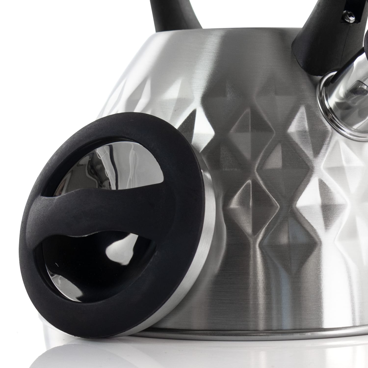 Mr. Coffee Donato Round Whistling Tea Kettle, 2.3 Qt, Brushed Silver - Image 6