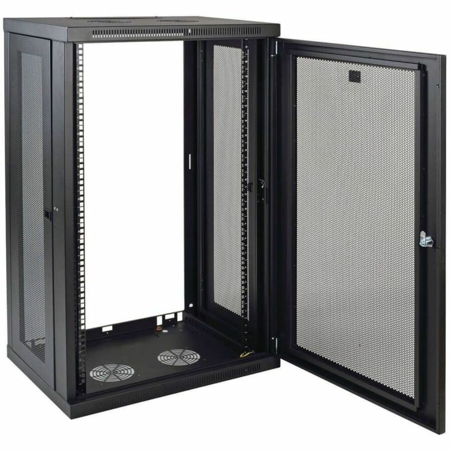 Eaton Tripp Lite Series SmartRack 21U Low-Profile Switch-Depth Wall-Mount Half-Height Rack Enclosure, Black - Image 4
