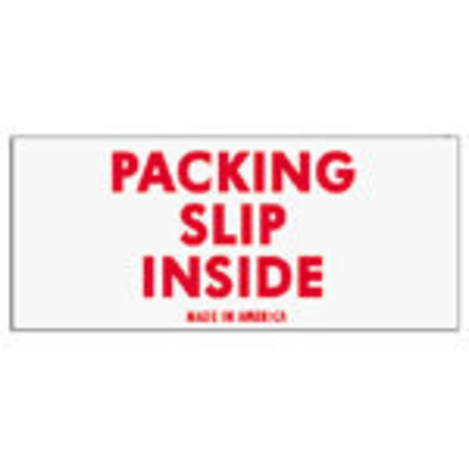 Tape Logic Preprinted Shipping Labels, SCL250, "Packing Slip Inside," 2in x 4in, Red/White, Pack Of 500