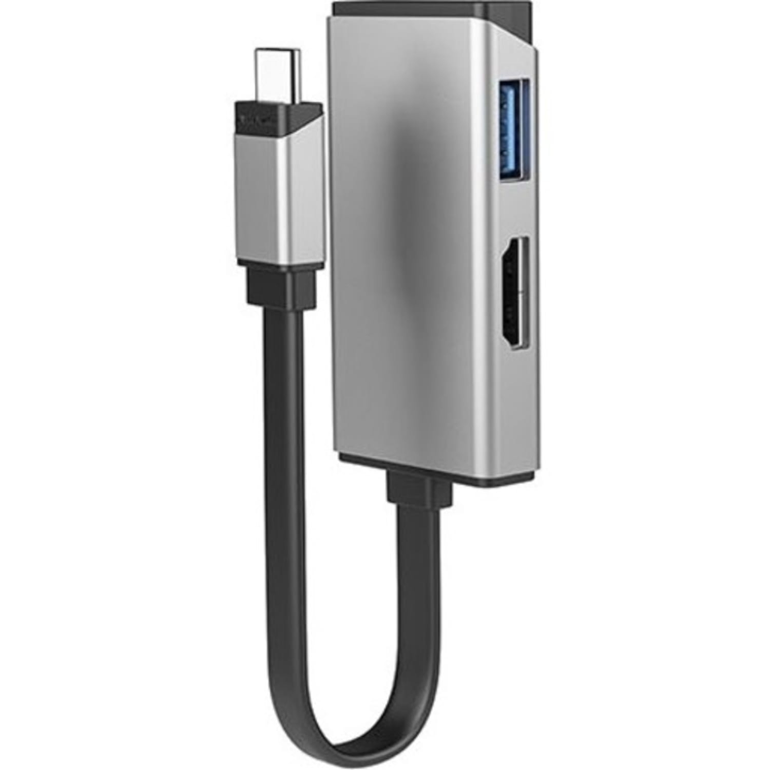 Alogic MagForce DUO 2-in-1 Adapter - 1 x USB Type C - Male - 1 x HDMI 2.0 Digital Audio/Video - Female, 1 x USB 3.2 (Gen 1) Type A - Female - 4096 x 2160 Supported - Space Gray - 1 - Image 3