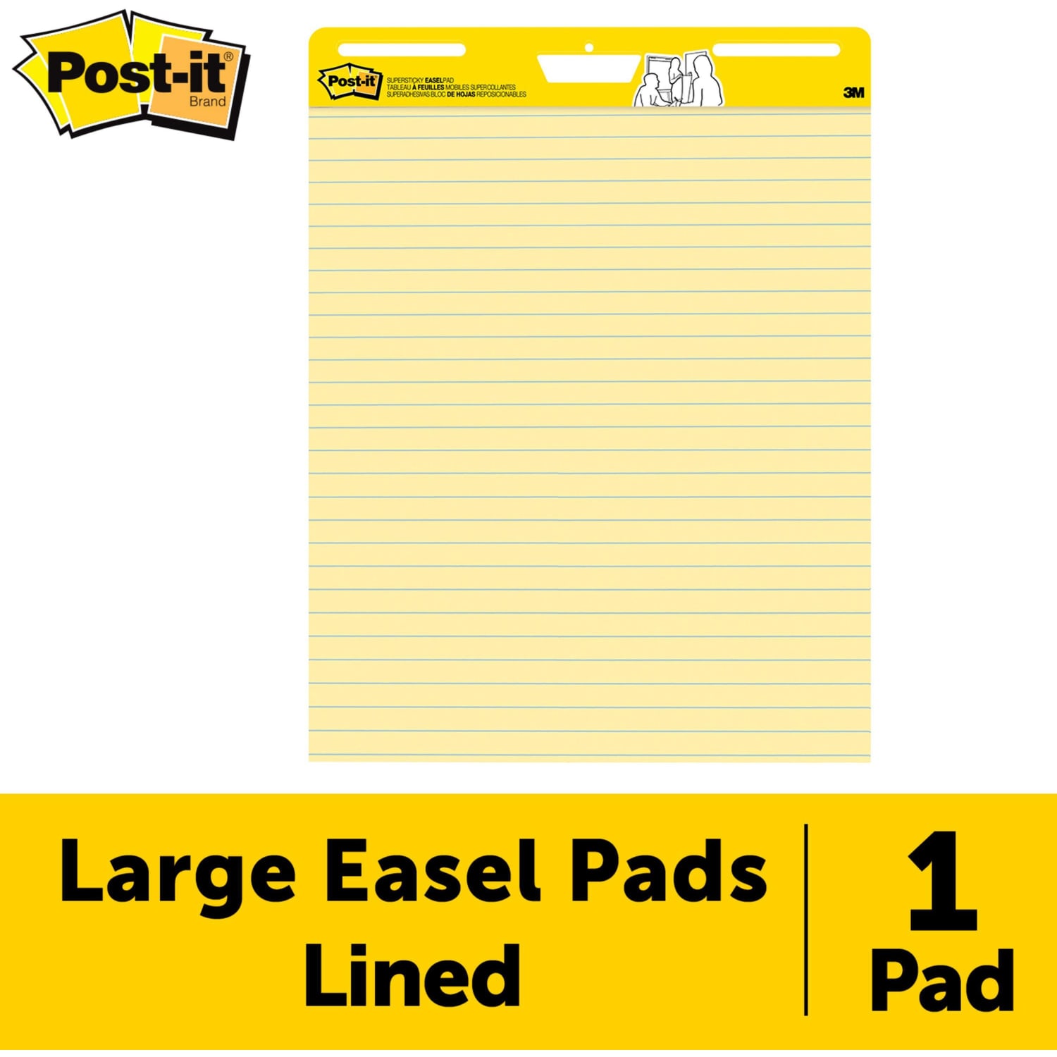 Post-it Super Sticky Easel Pad, 25 in x 30 in, 1 Pad, 30 Sheets/Pad, Great for Virtual Teachers and Students, Yellow - Image 3