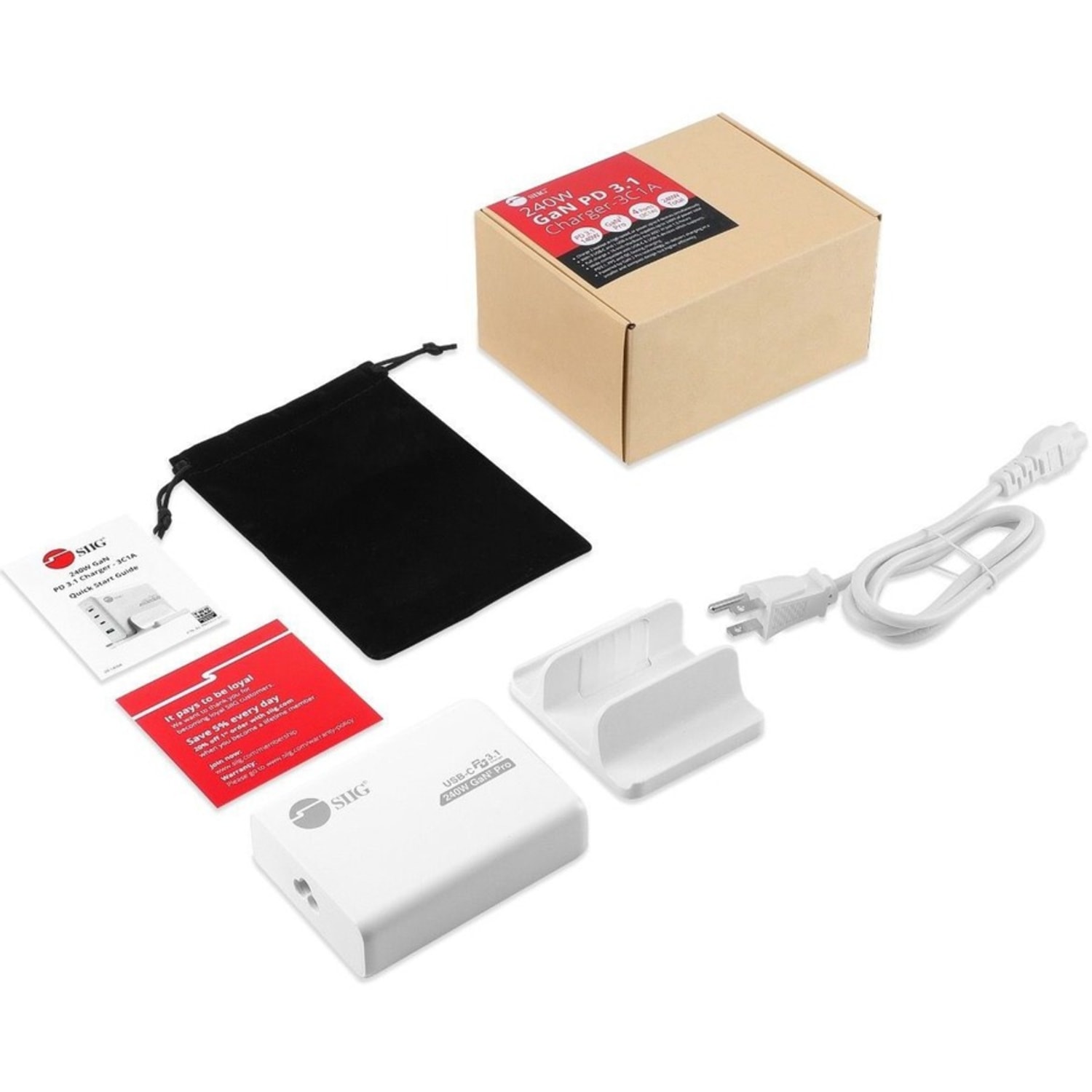 SIIG 240W GaN PD 3.1 Charger - 3C1A - Portable USB Type-C Charger - Maximum 240W output totally - ACPW1X11S1 - Image 3