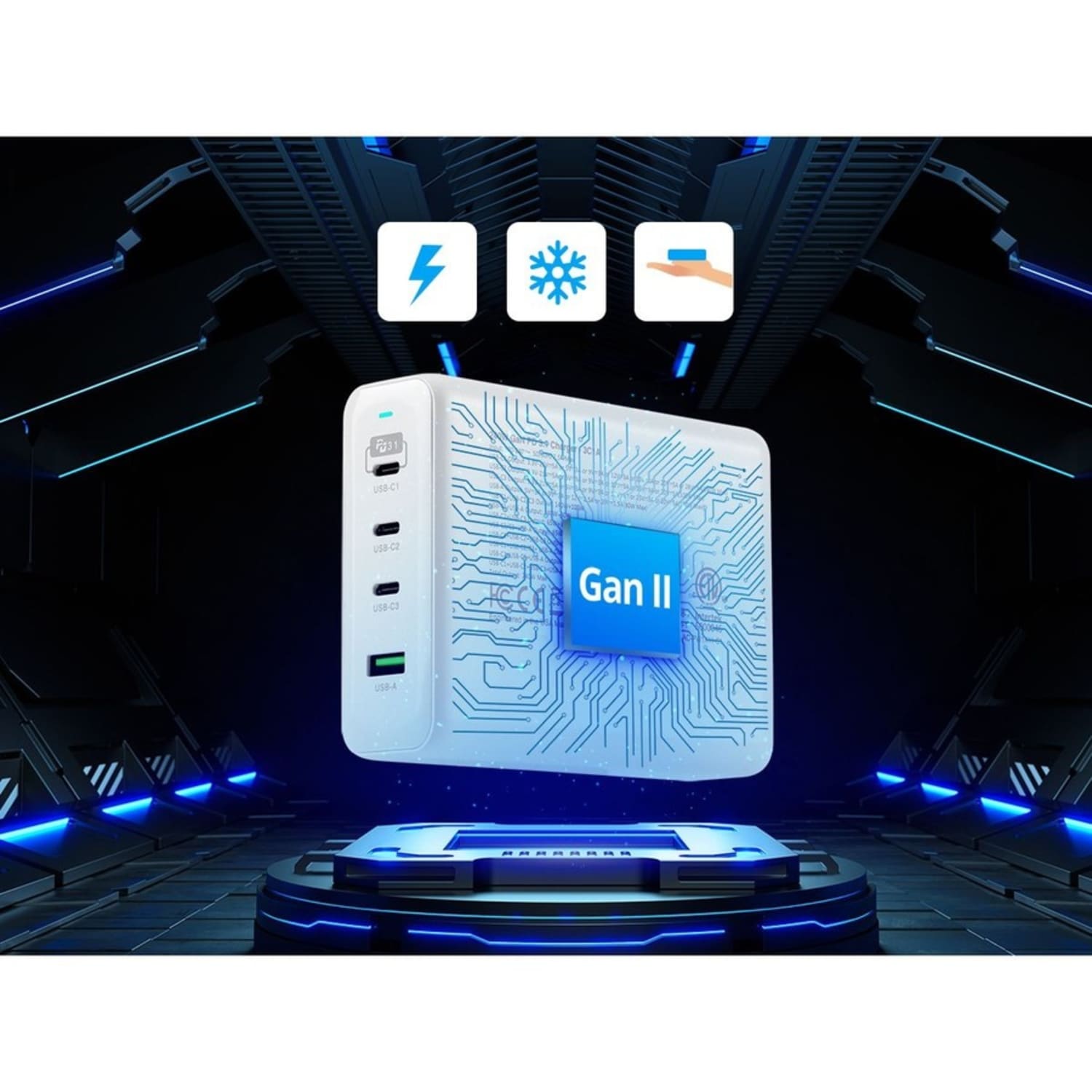 SIIG 240W GaN PD 3.1 Charger - 3C1A - Portable USB Type-C Charger - Maximum 240W output totally - ACPW1X11S1 - Image 5