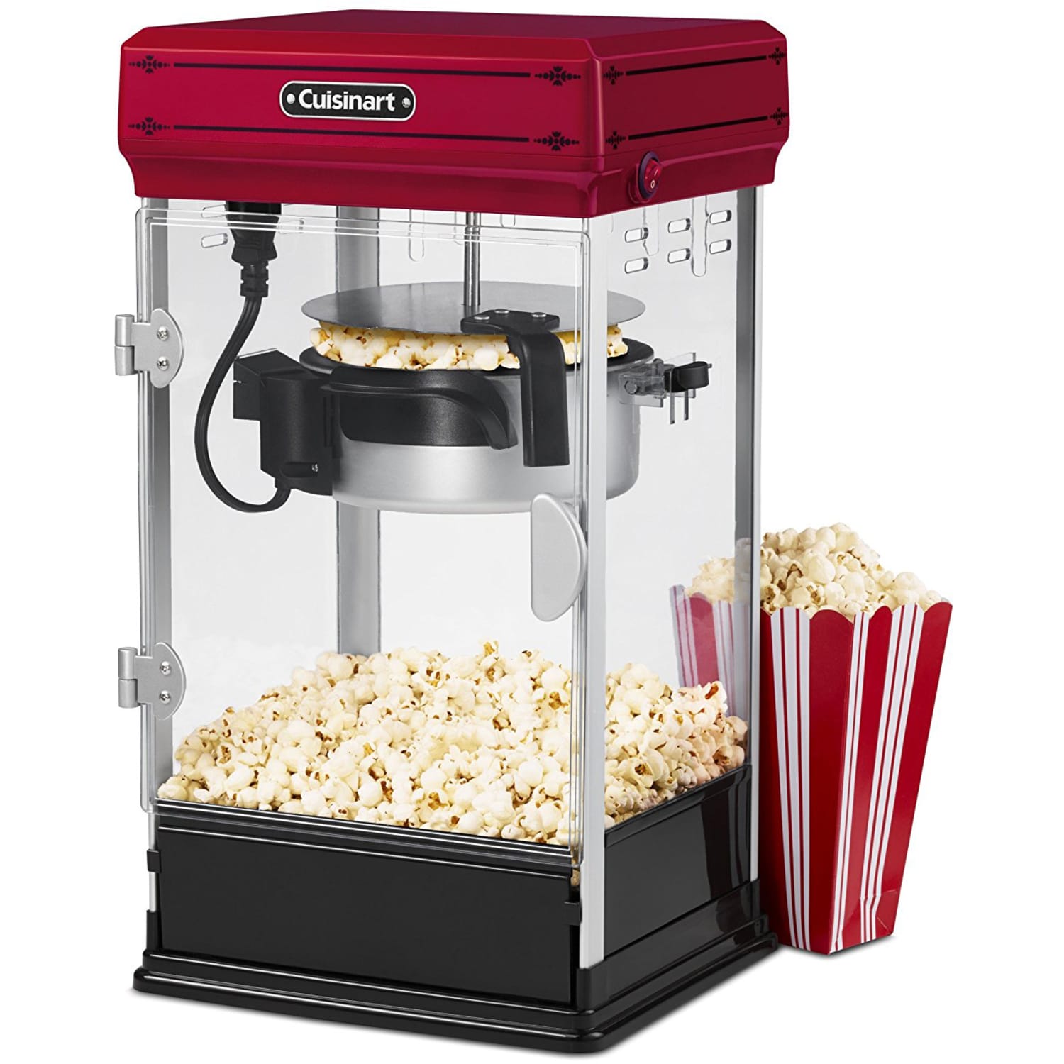 Cuisinart Popcorn Maker, 21-15/16inH x 11-3/4inW x 11-3/4inD, Red - Image 3