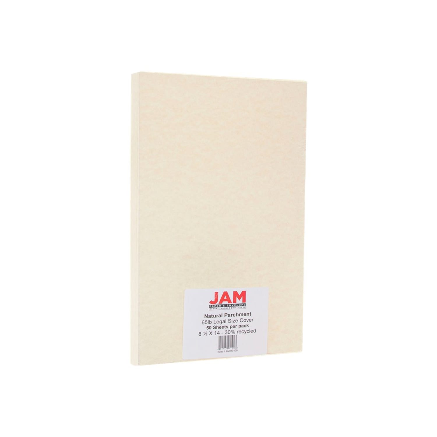 JAM Paper Legal Card Stock, Natural Parchment, Legal (8.5in x 14in), 65 Lb, Pack Of 50 - Image 5