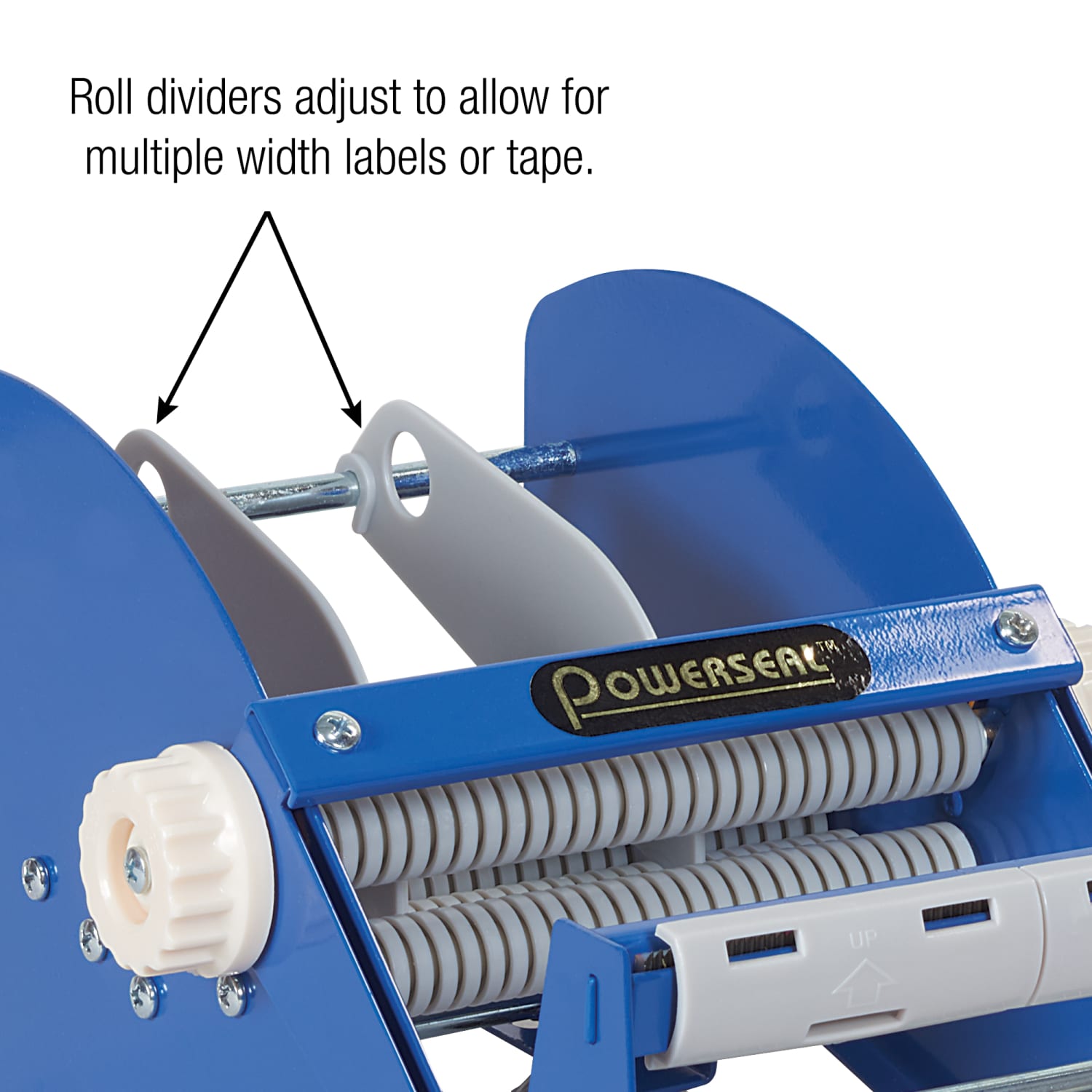 B O X Packaging Multi-Roll Tabletop Label Dispenser, 6in, Blue - Image 4