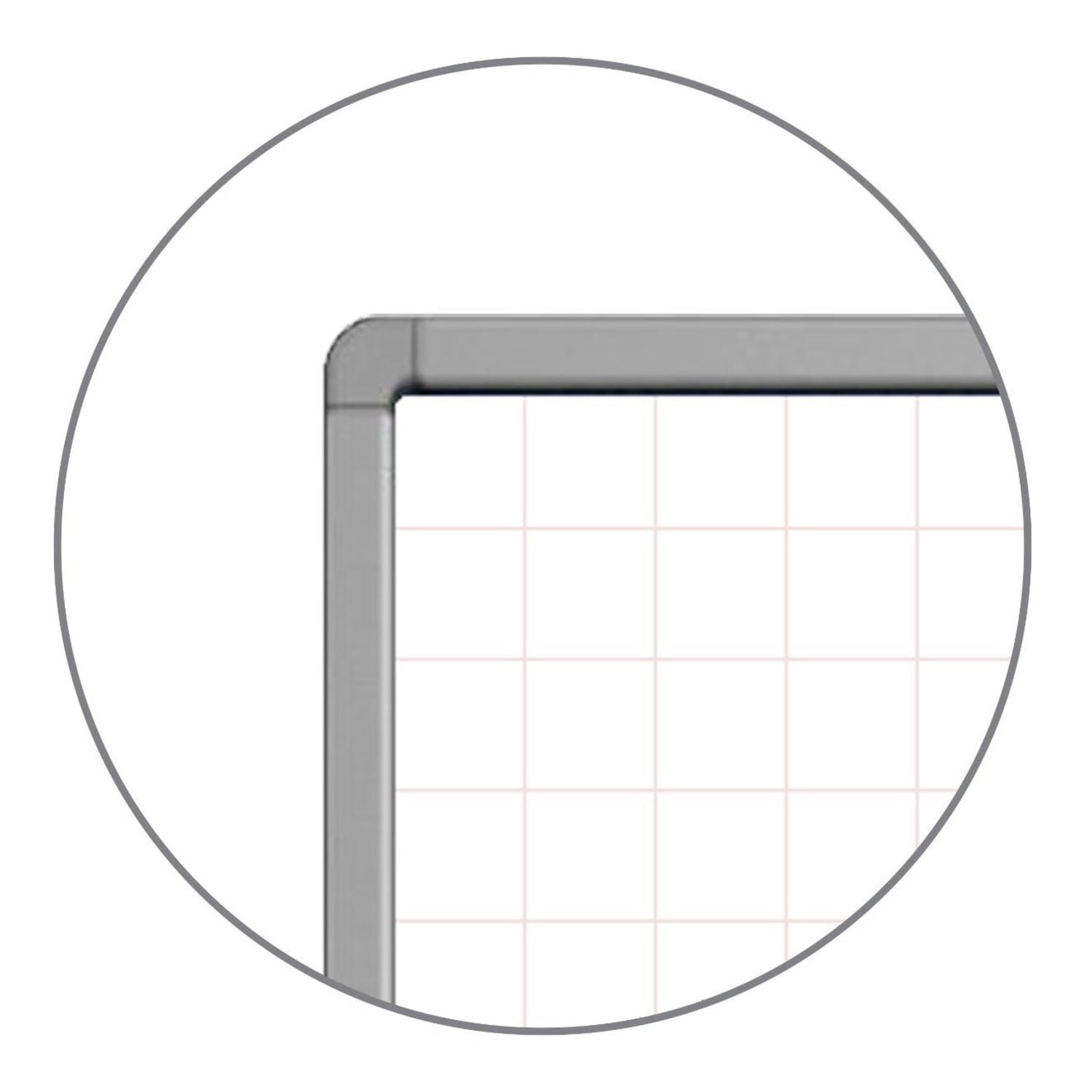 Luxor Ghost Grid Double-Sided Magnetic Mobile Dry-Erase Whiteboard, 40in x 72in, Aluminum Frame With Silver Finish - Image 4