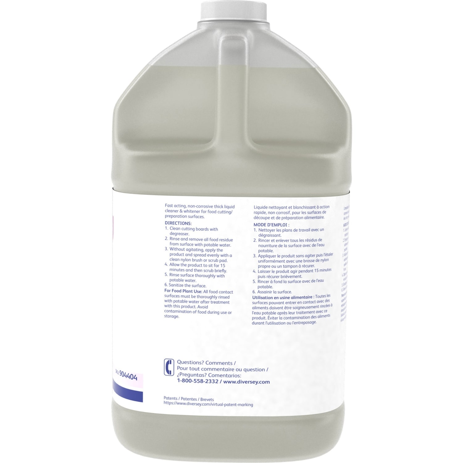 Diversey Suma Block Whitener - Ready-To-Use - 128 fl oz (4 quart) - Chlorine Scent - Non-corrosive - Yellow - 4 / Carton - Image 5
