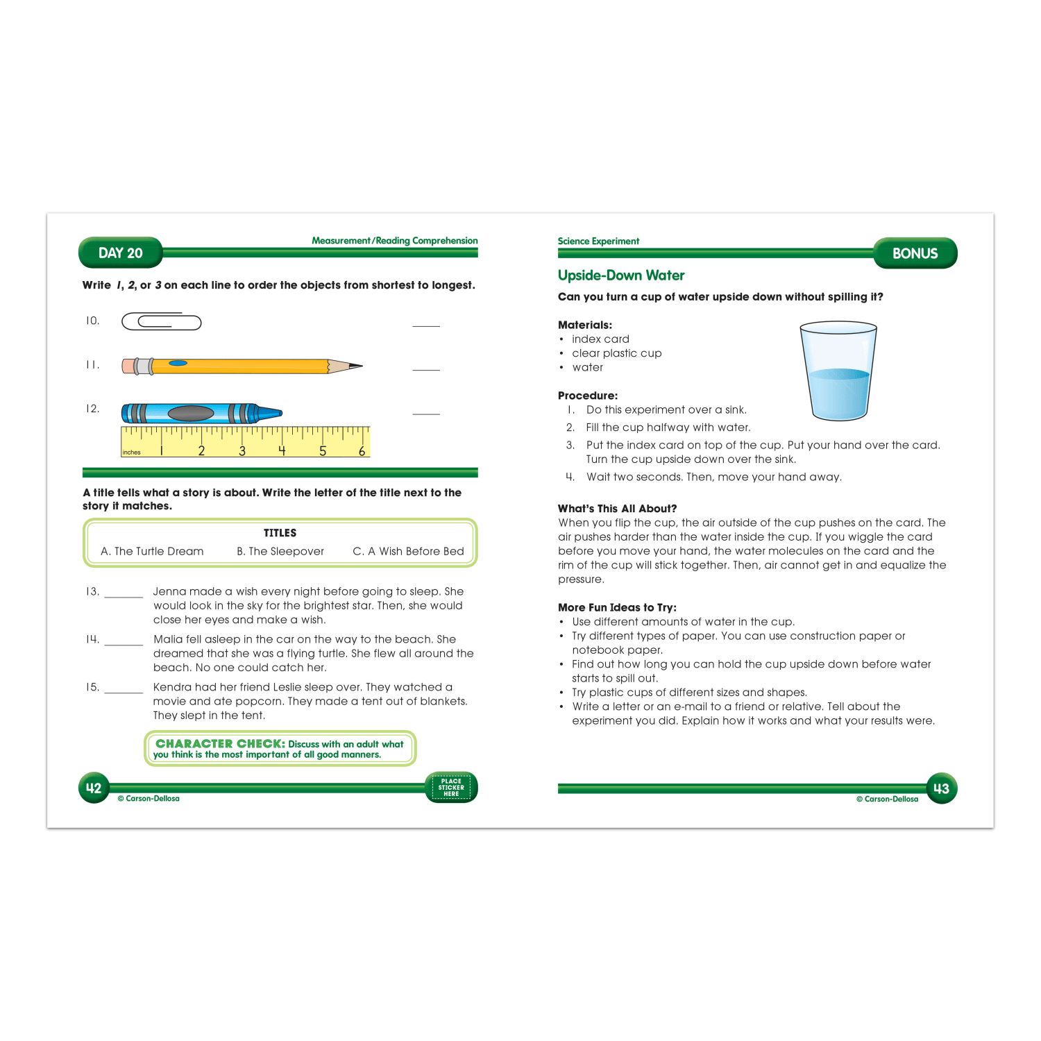 Carson-Dellosa Summer Bridge Activities Workbook, 2nd Edition, Grades 1-2 - Image 3