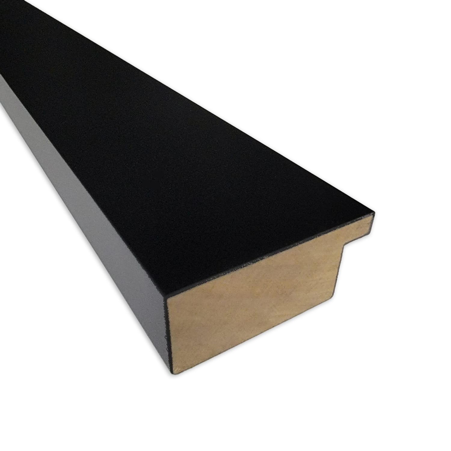 Amanti Art Basic Narrow Wood Picture Frame, 14in x 17in, Opening Size 11in x 14in (Matted To 8in x 10in), Black - Image 3