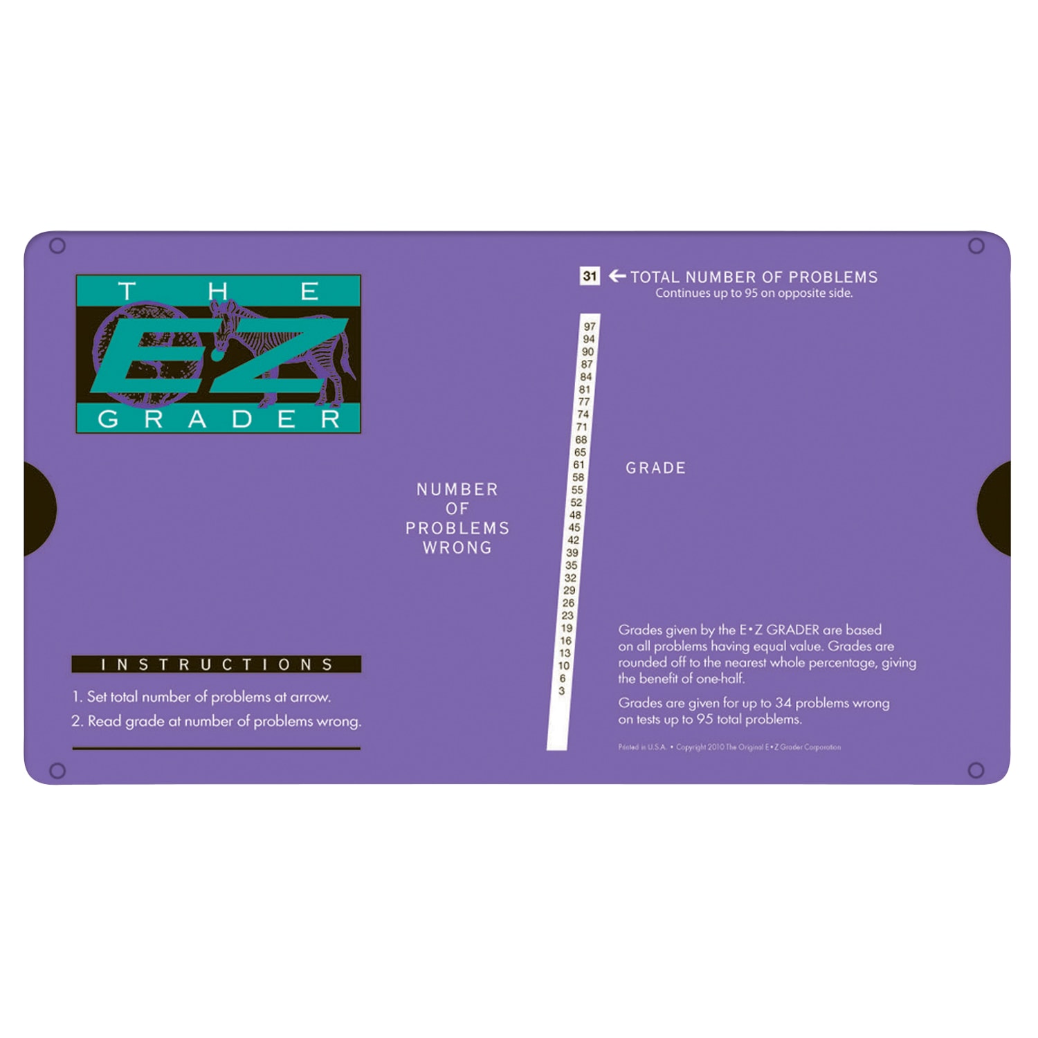 The Original E-Z Grader E-Z Graders, Purple, Pack Of 3 Graders - Image 3