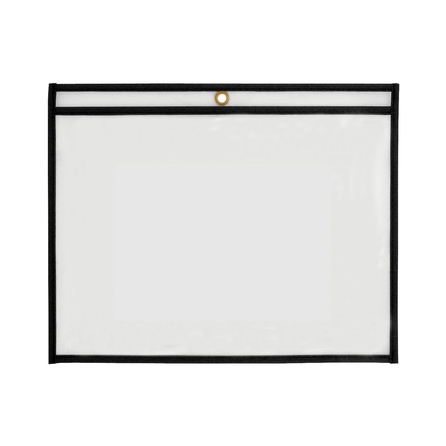 Partners Brand Stitched Job Ticket Holders, 8-1/2in x 11in, Black, Case Of 25 Holders