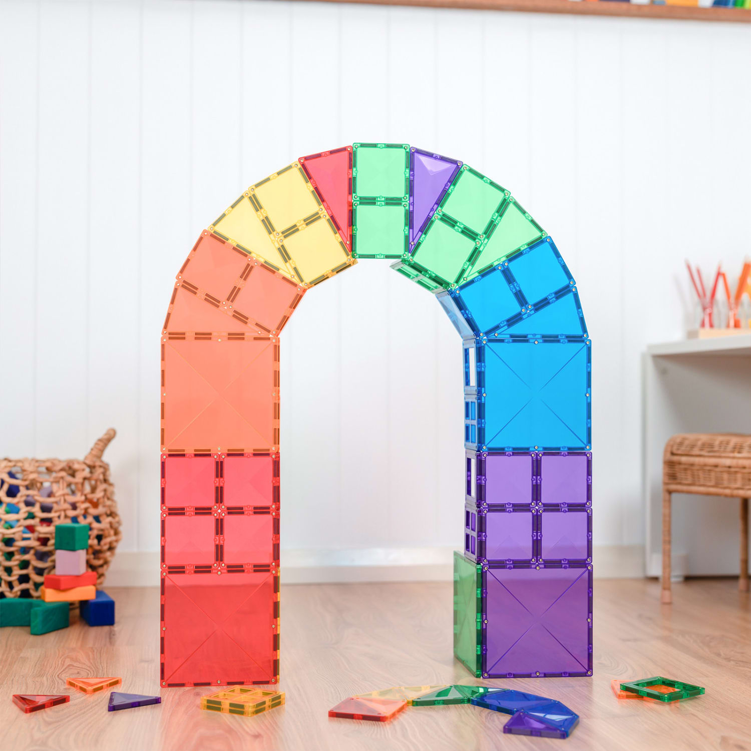 Connetix Magnetic Tiles Rainbow Starter Pack, 60 Pieces - Image 5