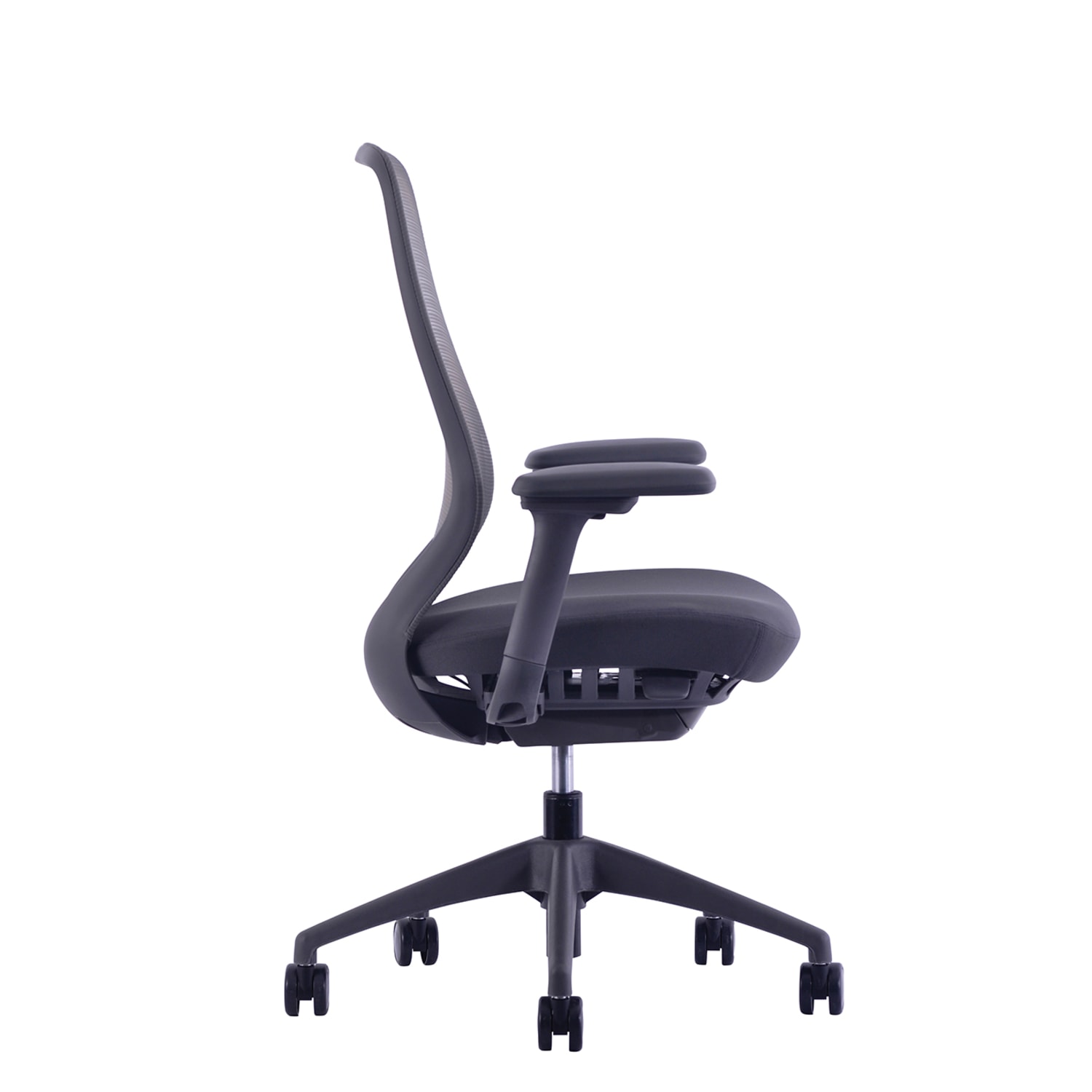 WorkPro 6000 Series Multifunction Ergonomic Mesh/Fabric High-Back Executive Chair, Gray Frame/Gray Seat, BIFMA Compliant - Image 5