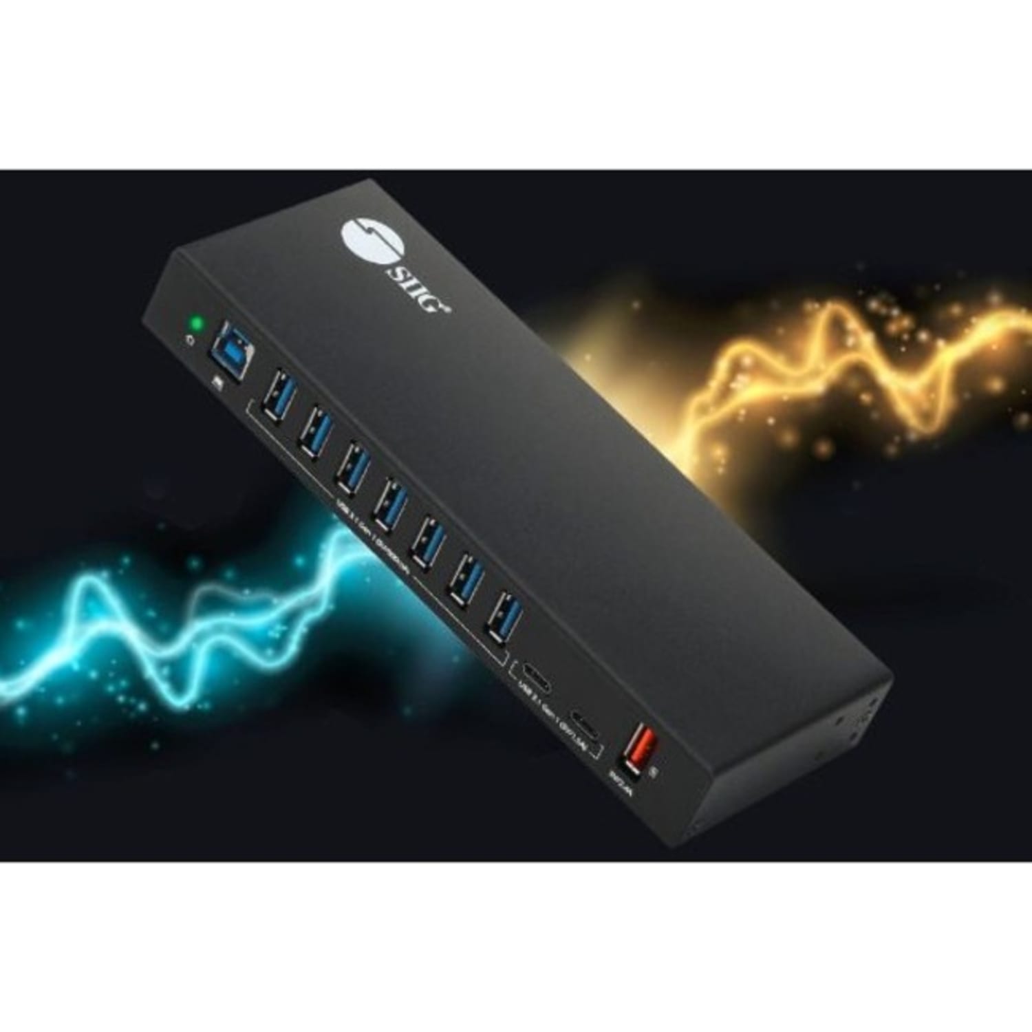 SIIG 10 Port Industrial USB 3.1 Gen 1 Hub with Dual USB-C & 65W Charging - 5Gbps Data Transfer Rates - IDUS0811S1 - Image 6